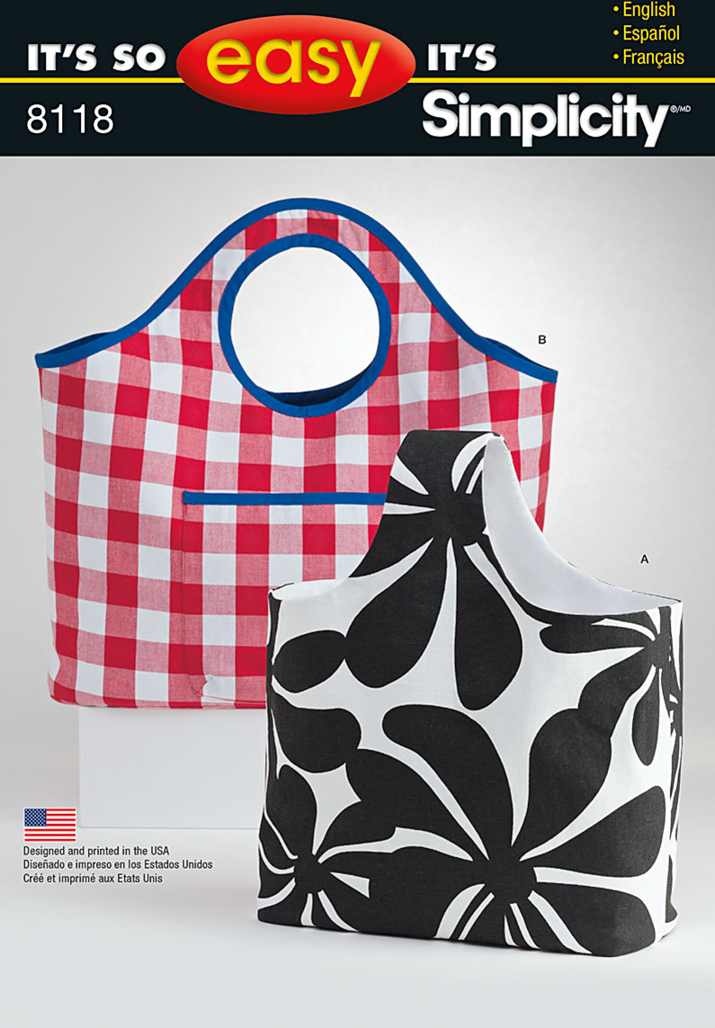 Simplicity Simplicity Pattern 8118 It's So Easy Tote Bags