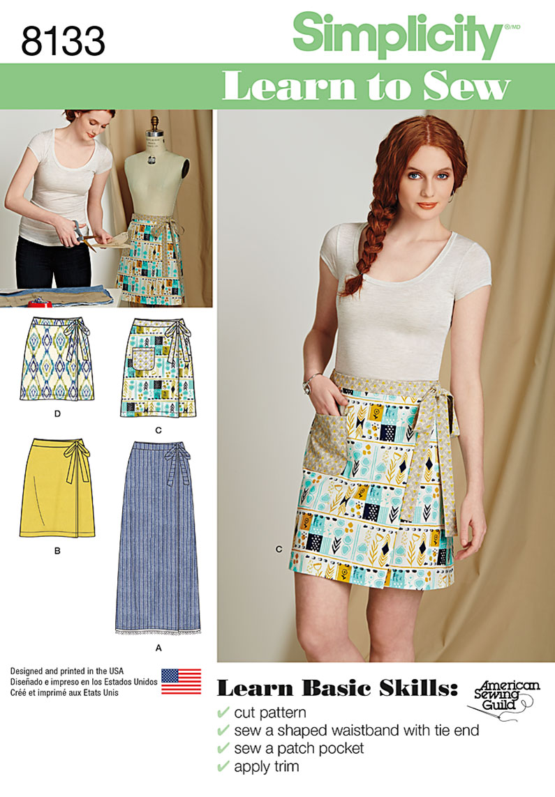 Details about   Simplicity 7856 Misses Wrap Skirts in 2 Lengths & Knit Top Pattern Sizes 12-16 