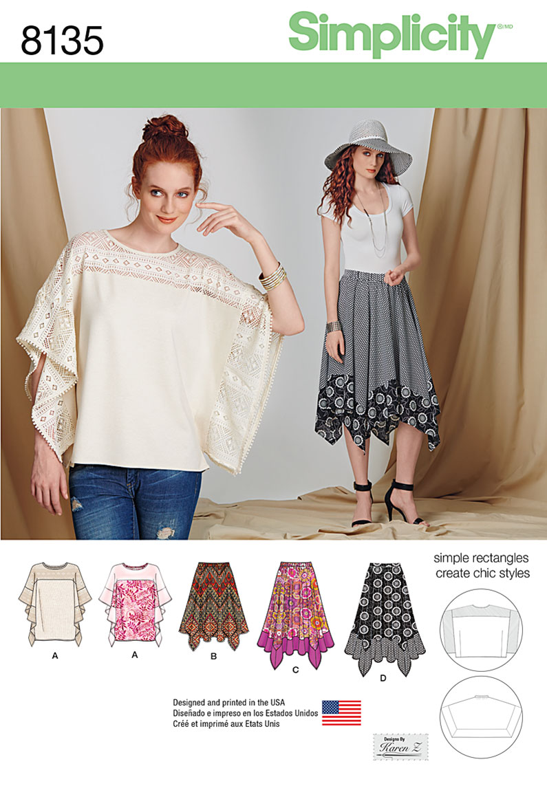 Simplicity Simplicity Pattern 8135 Misses' Easy-to-Sew Skirt in Three ...