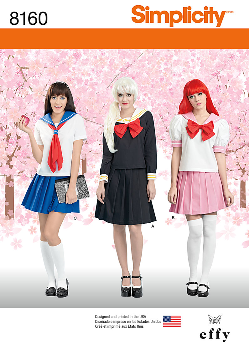 CARPET Uni Red; Size: 60x110cm Simplicity Pattern 8160 Effy Sews Cosplay Misses Costume White Paper