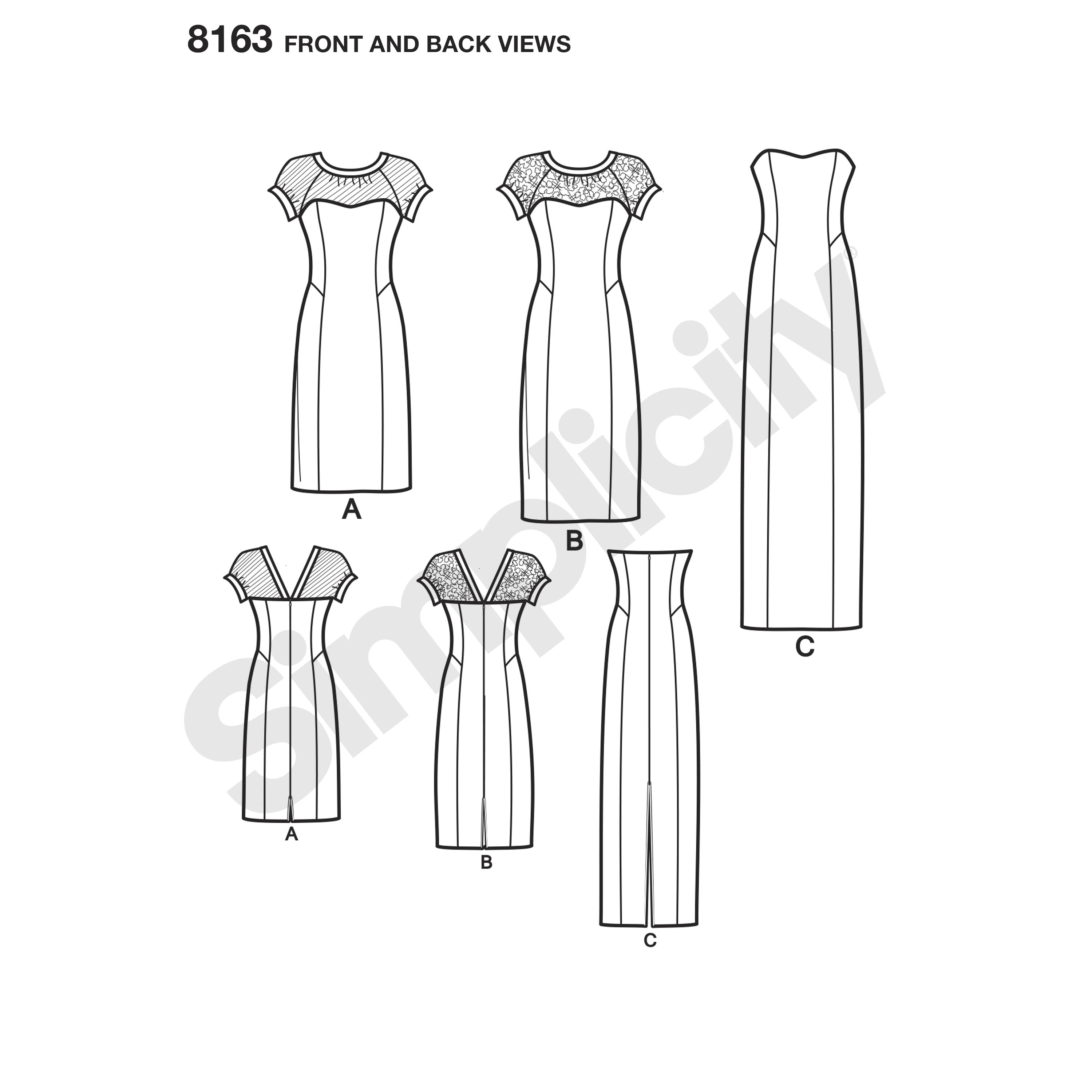 Simplicity 8163 Misses' and Plus Size Amazing Fit Dress