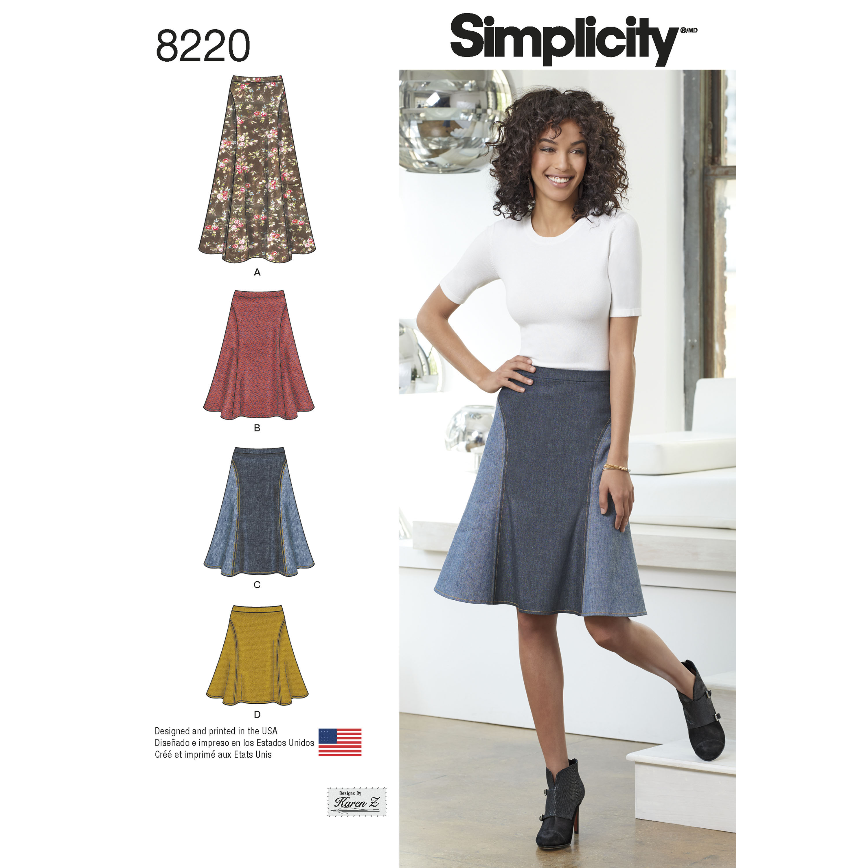 Simplicity 8220 Misses' Easy-to-Sew Skirt in Three Lengths
