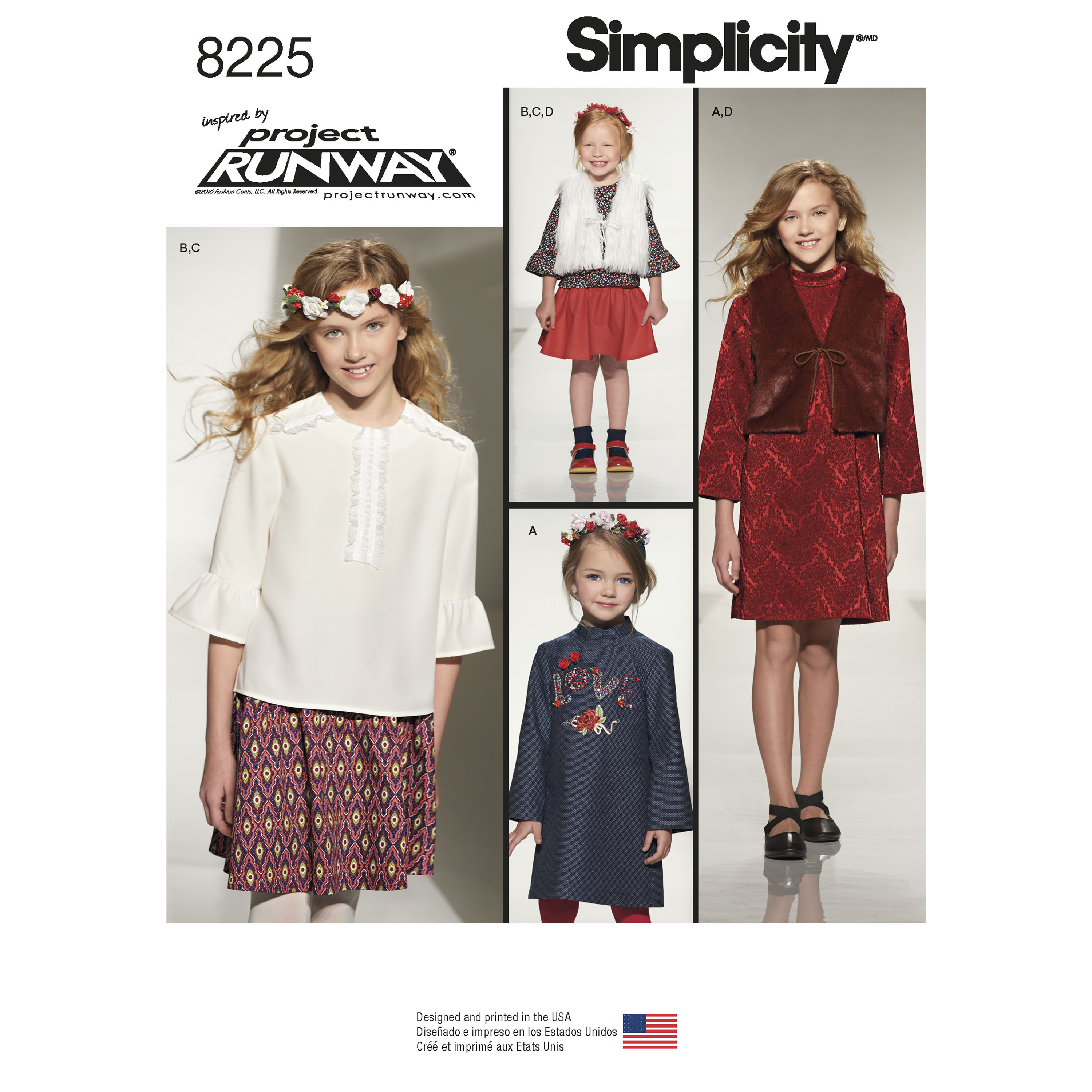 Simplicity 8225 Child's and Girls' Inspired by Project Runway Sportswear
