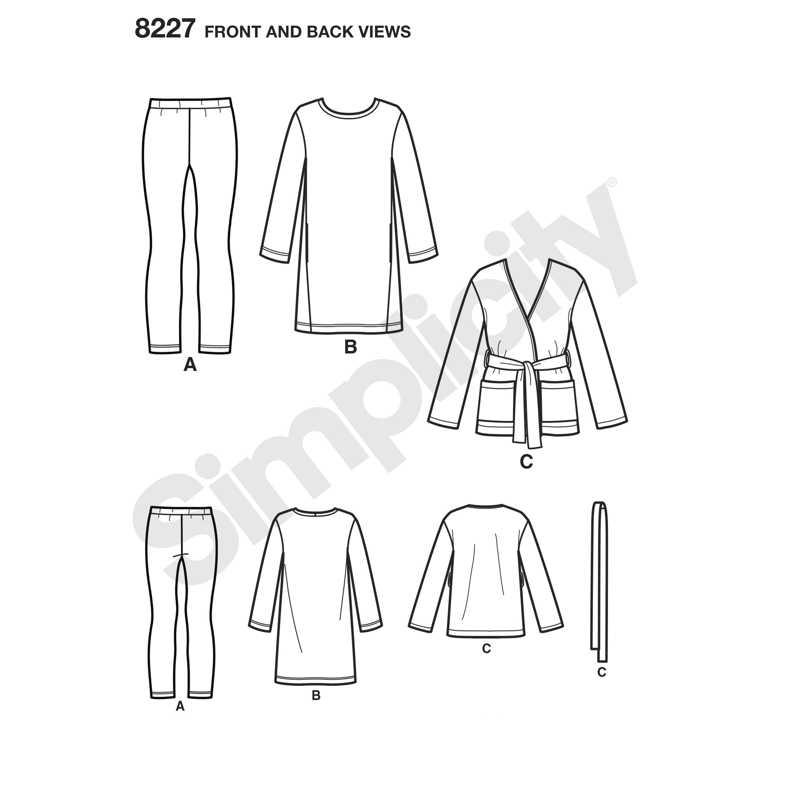 Simplicity 8227 Mimi G Style Girls' and Girls' Plus Jacket Dress 