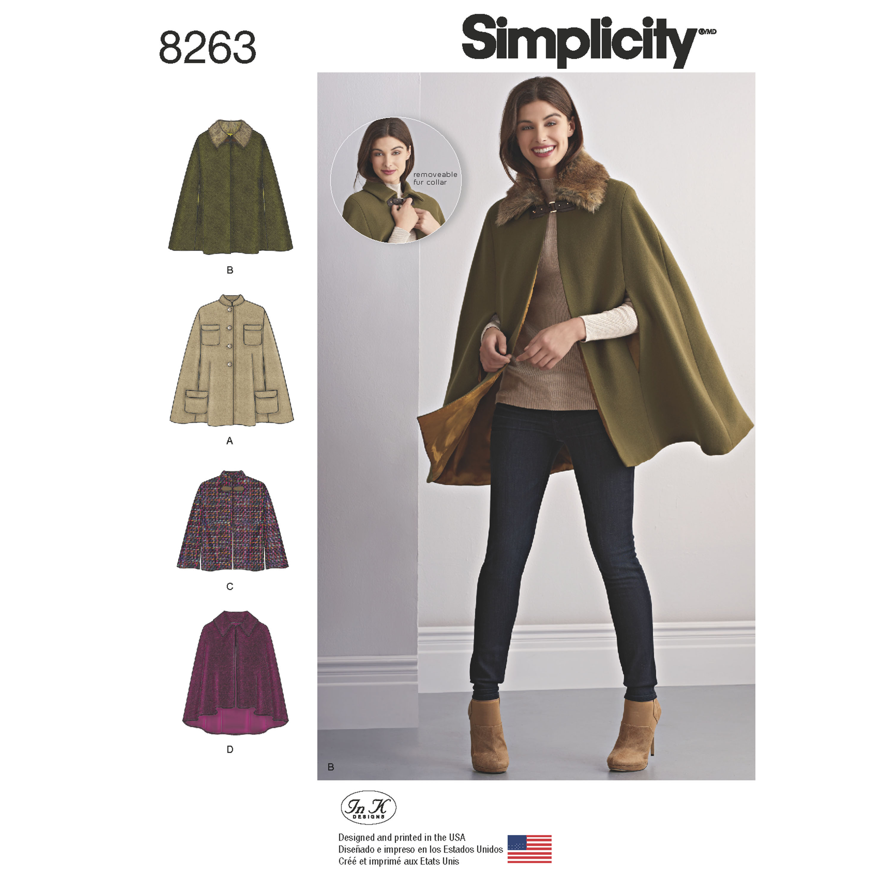 Simplicity Simplicity Pattern 8263 Misses' Capes and Capelets