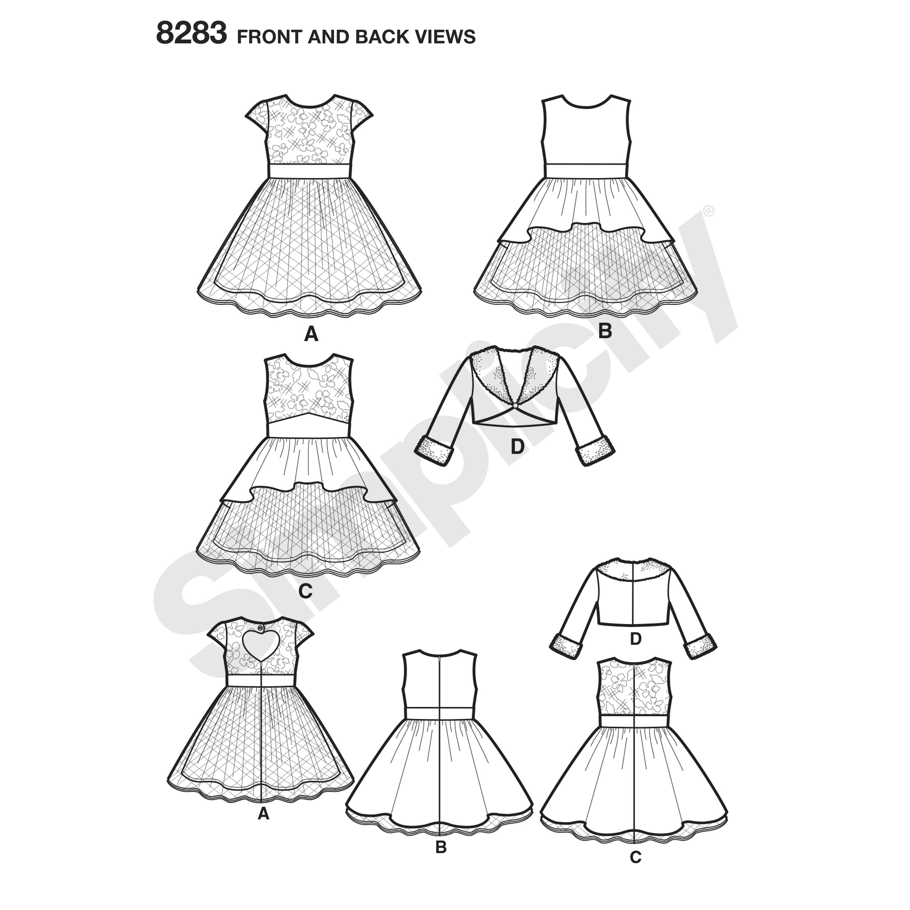 Simplicity Simplicity Pattern 8283 Child's Dress and Lined Jacket