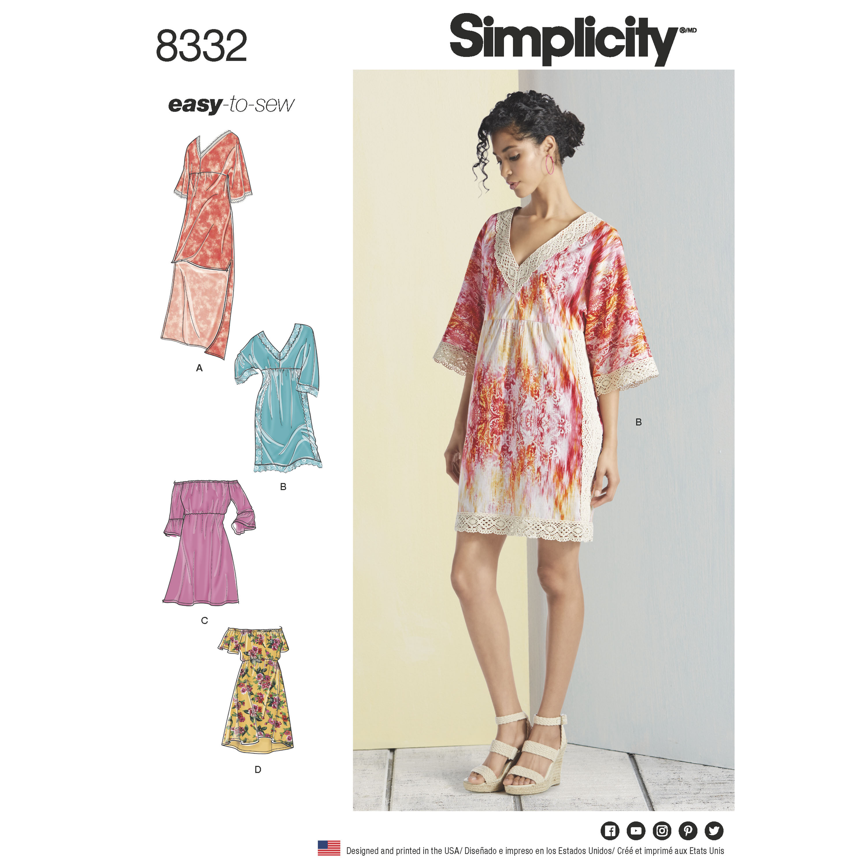 Simplicity 8332 Misses Dresses   8332 