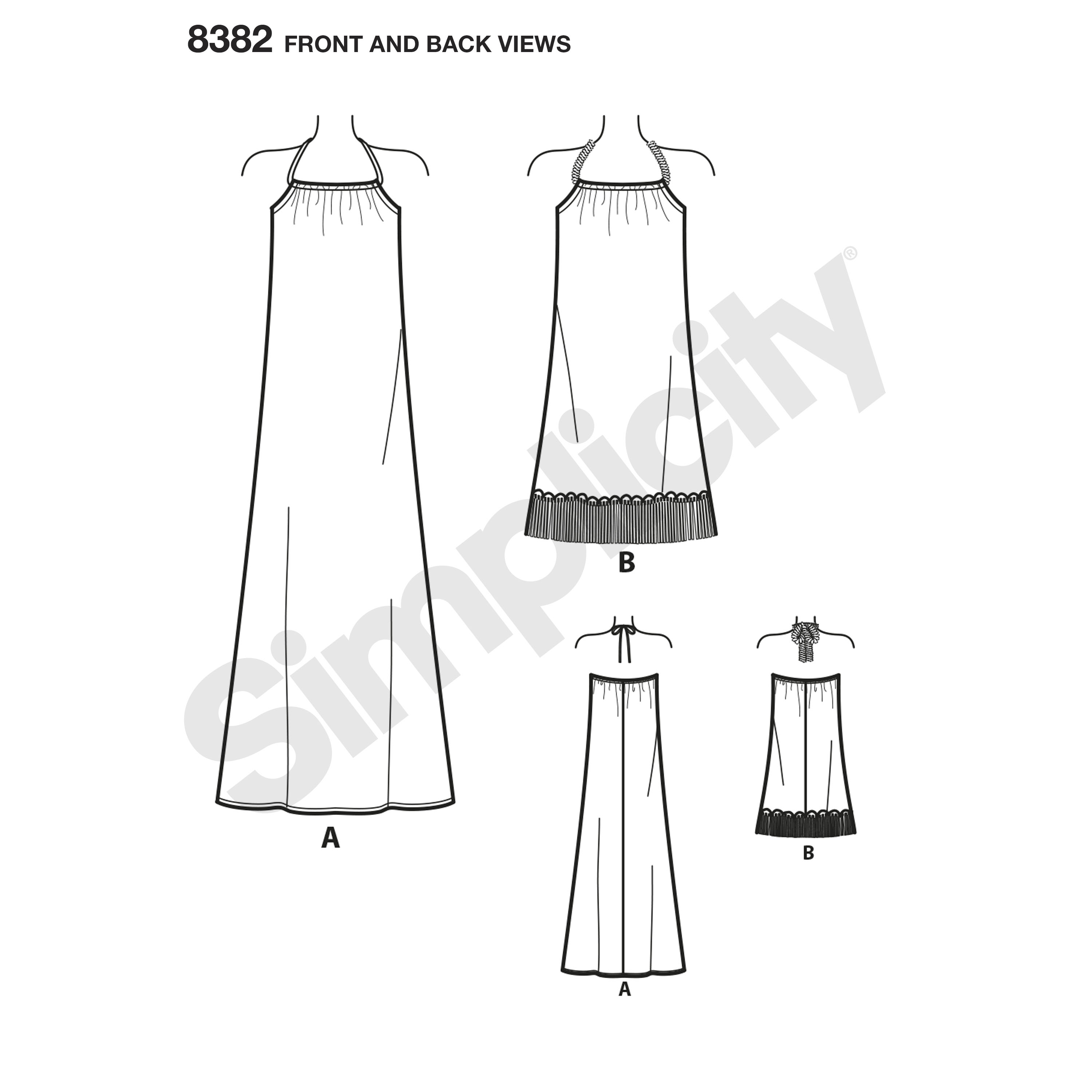 DIY Halter Dress - Simplicity 8382 - Learn to Sew Patterns – Anita