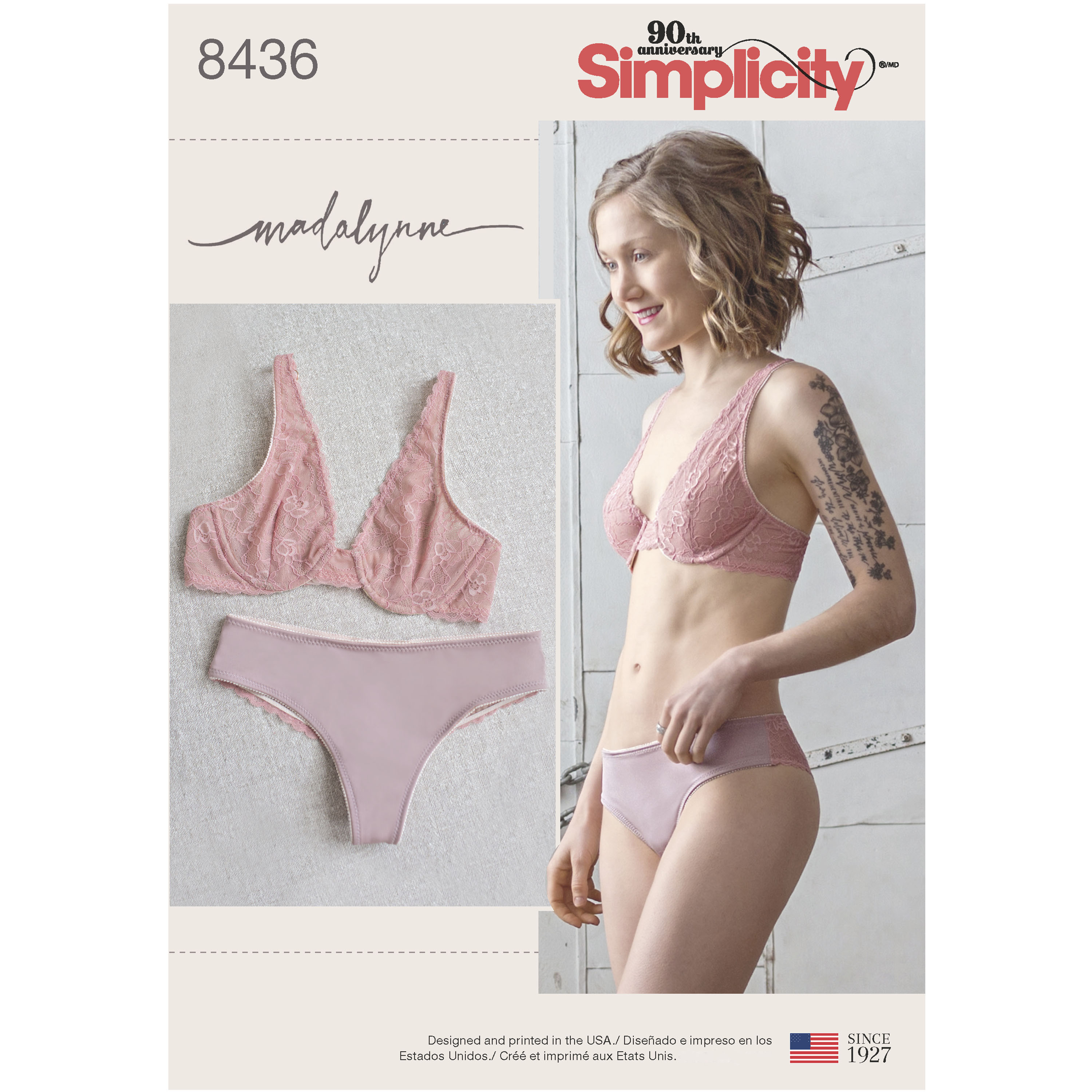 Simplicity 8436 Misses' Plunge Bra and Panties