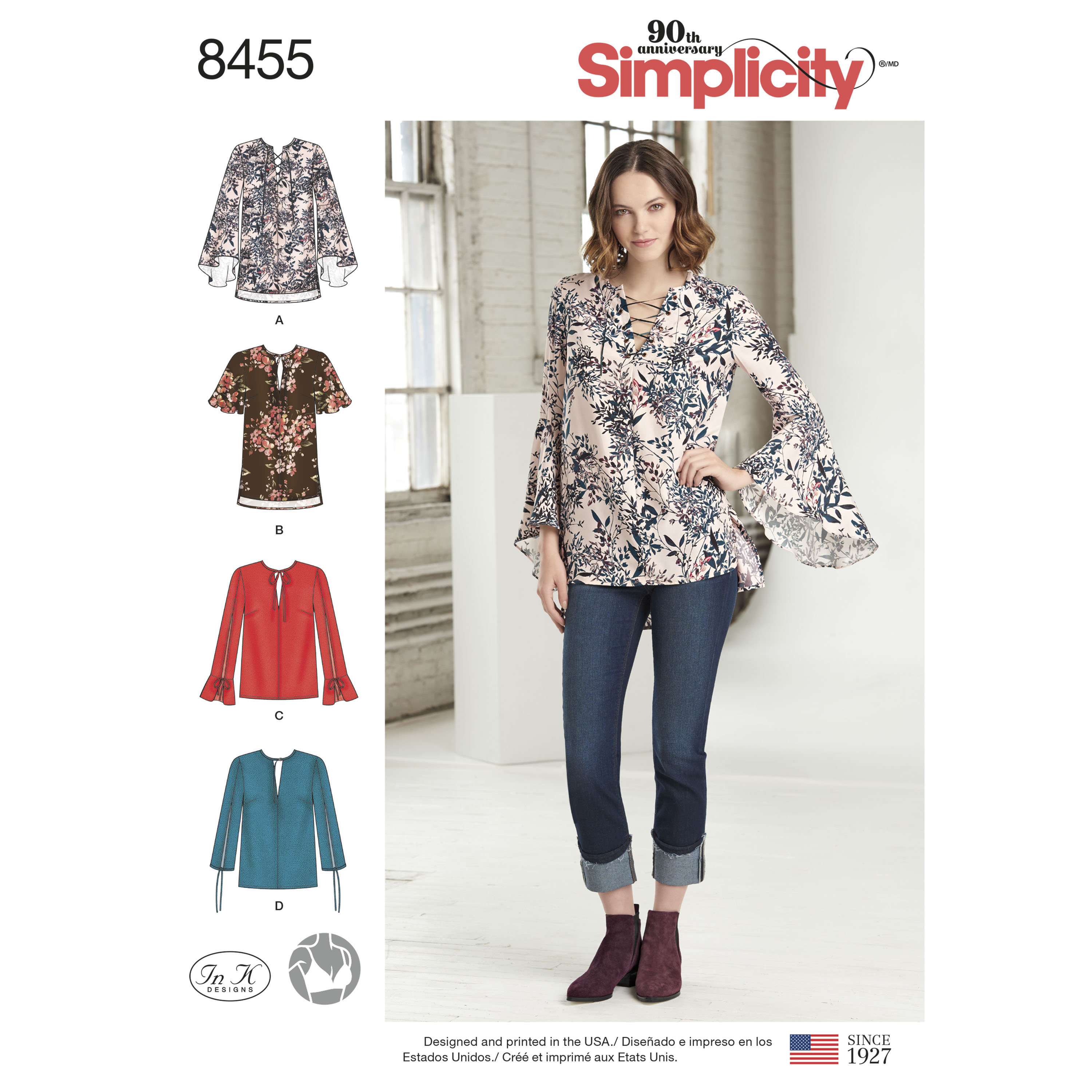 Simplicity Pattern 8455 Misses/Petite Blouse with Length and Sleeve  Variations