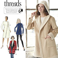 Butterick 6385 Misses' Funnel-Neck, Peter Pan or Pointed Collar Coats