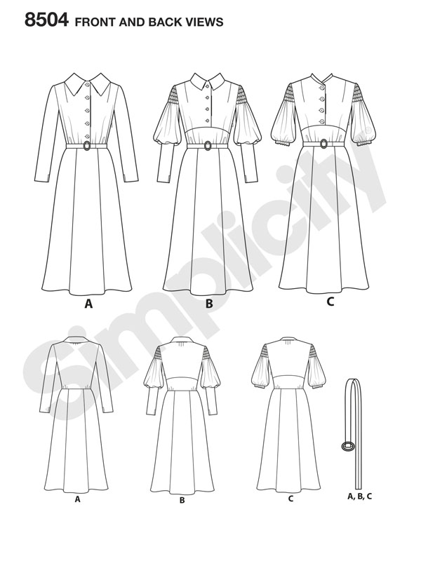 Simplicity Simplicity Pattern 8504 Misses' Vintage Dress