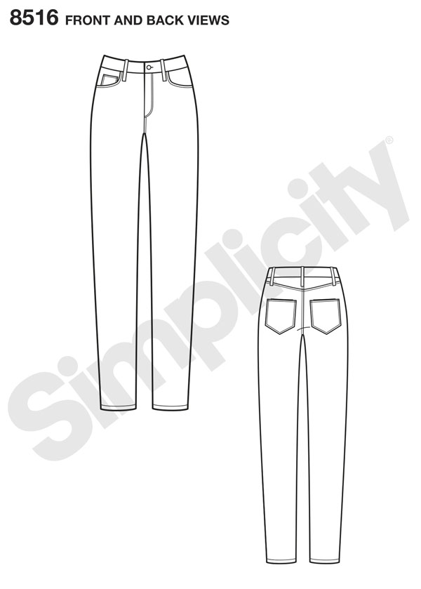 Simplicity 8516 jeans pattern