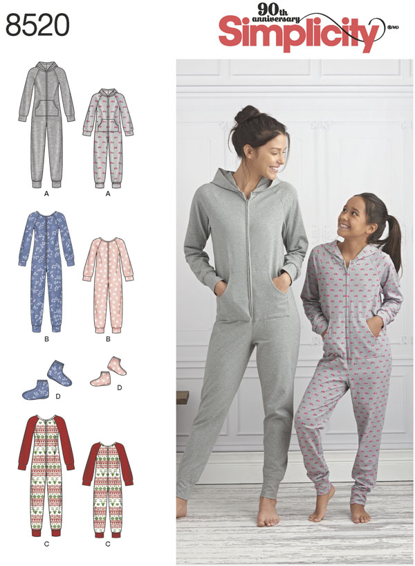 Simplicity Simplicity Pattern 8520 Giris' and Misses' Jumpsuits and Booties