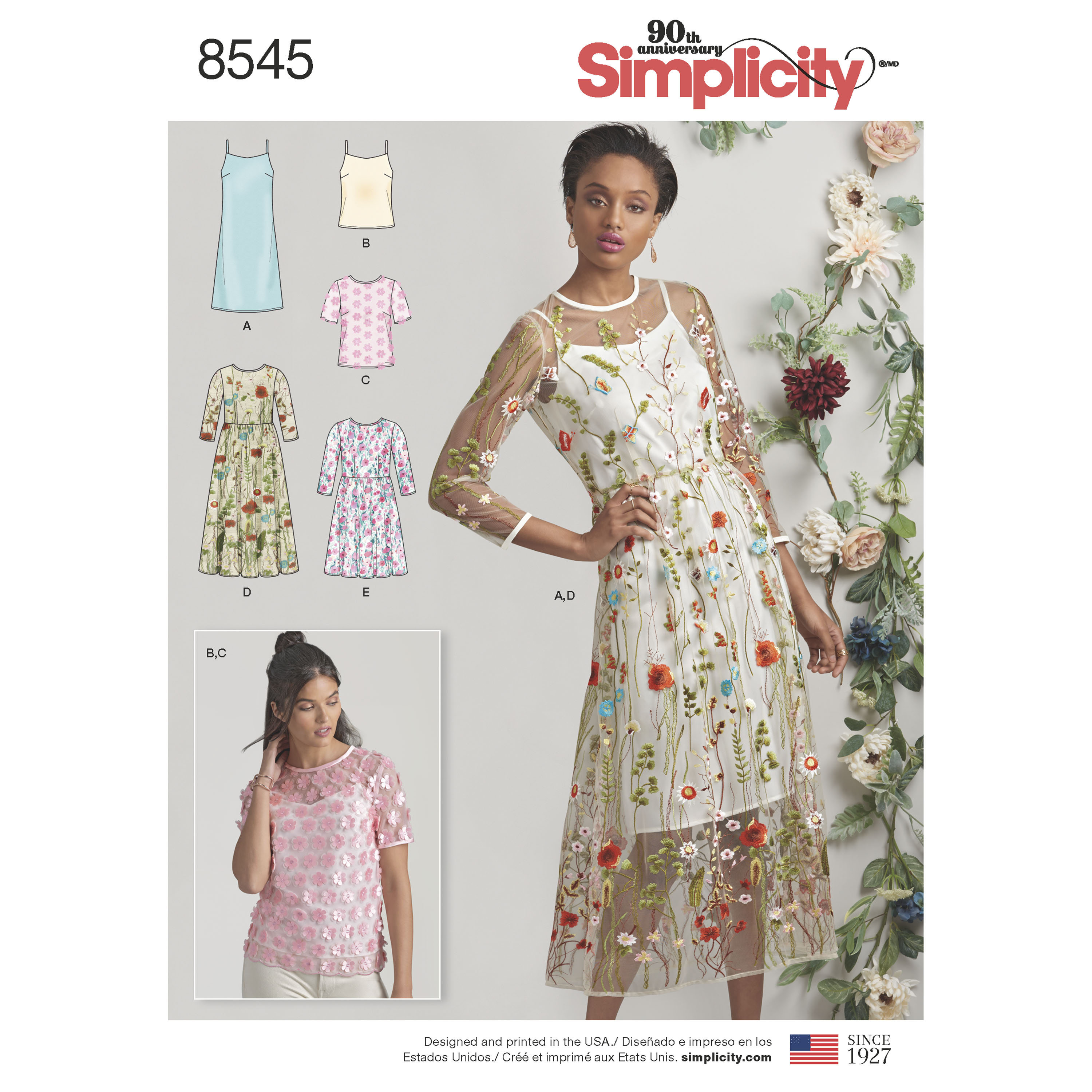 Simplicity Simplicity Pattern 8545 Misses' and Miss Petite Dress and Top