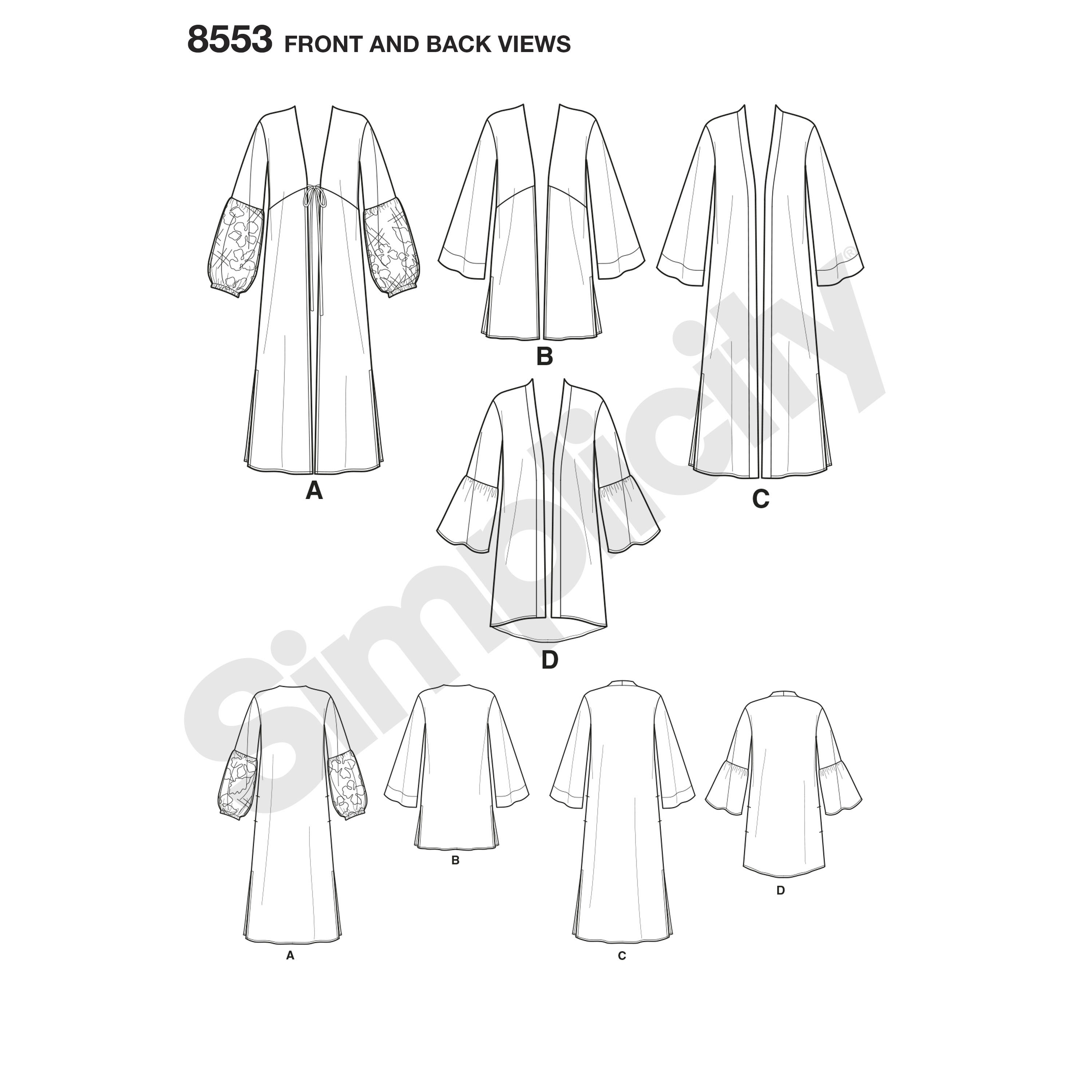 Simplicity Simplicity Pattern 8553 Misses' Kimonos