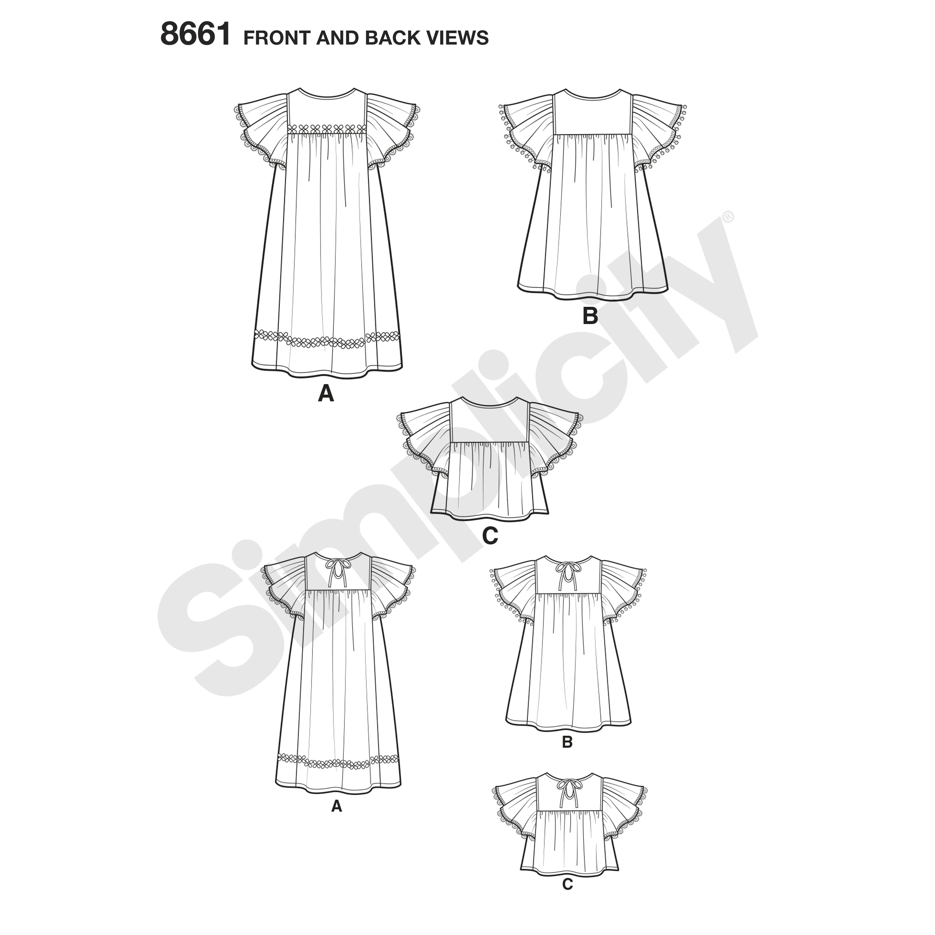 グランド牧場 セレクトセール Simplicity 8661 Child's Dresses or Top 裁縫材料