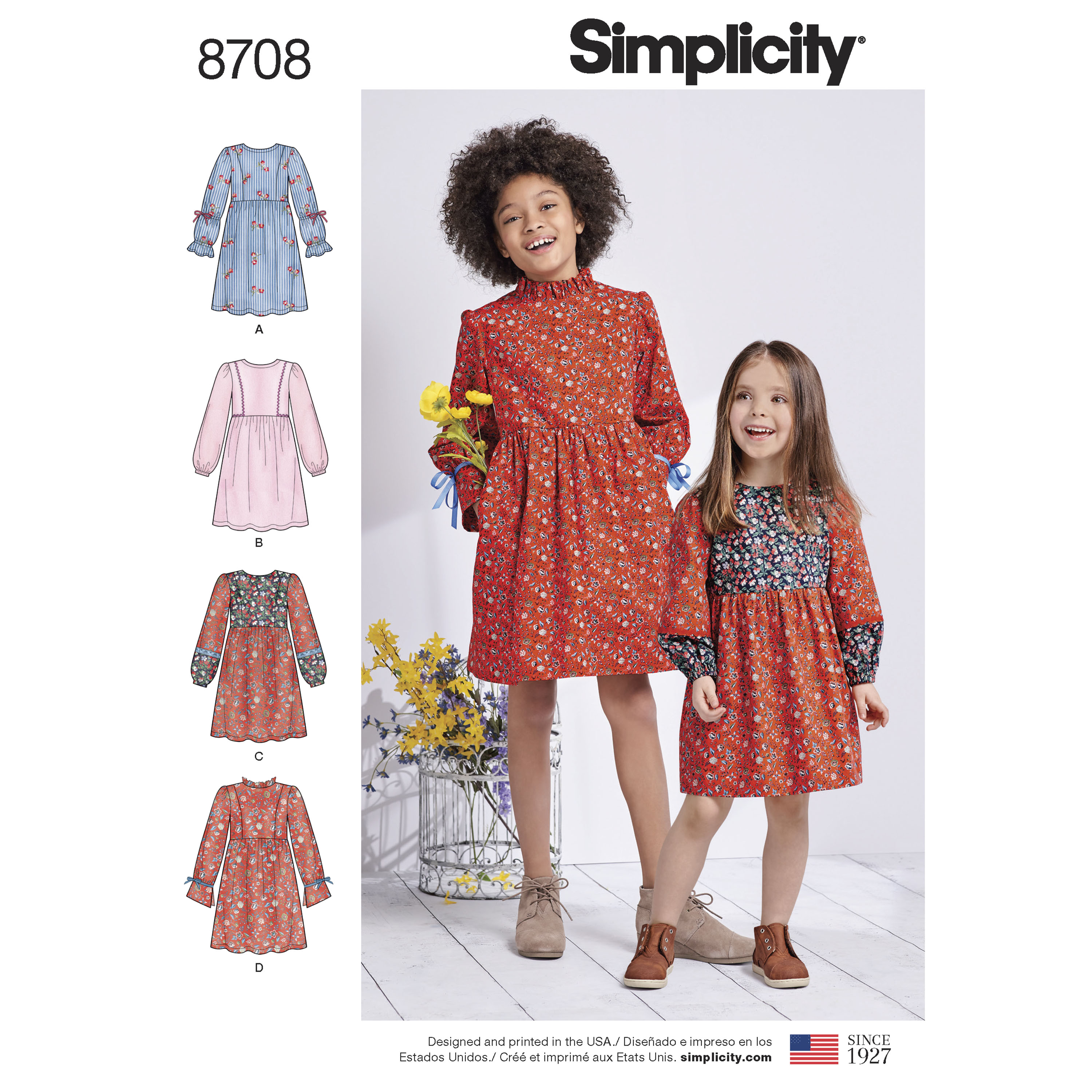 Simplicity Pattern 1704.K5 7-8-10-12-14 Childs and Girls Separates Suede Says Collection