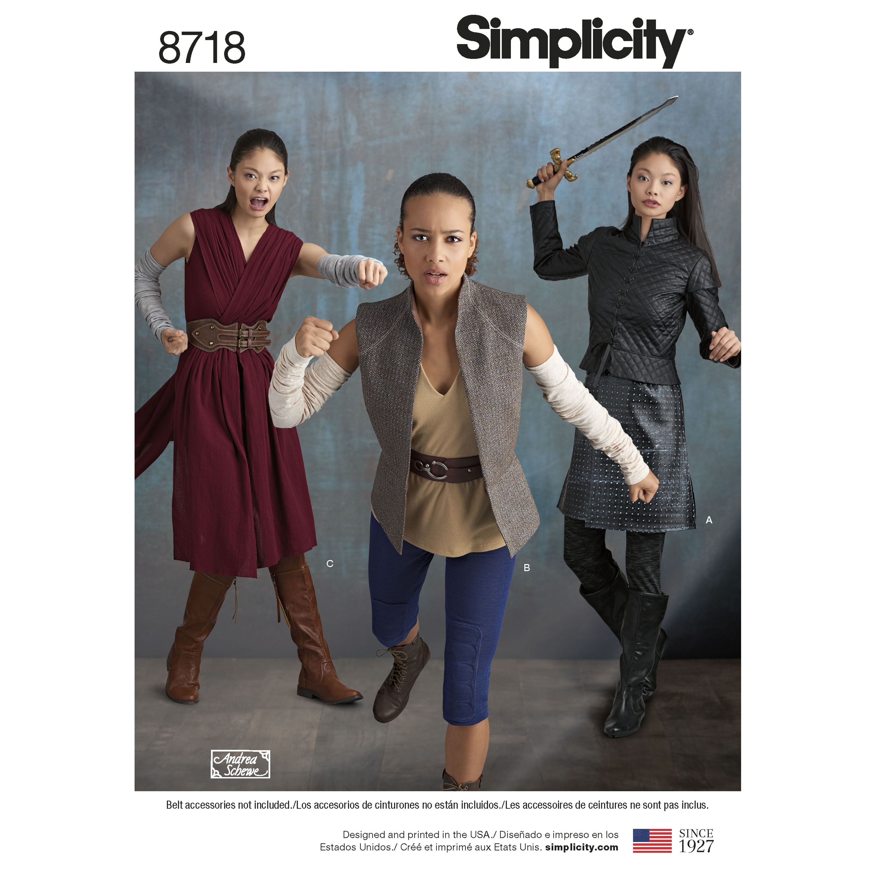 Simplicity Ladies Sewing Pattern 8199 Gaming Warrior Costumes Simplicity-819... 