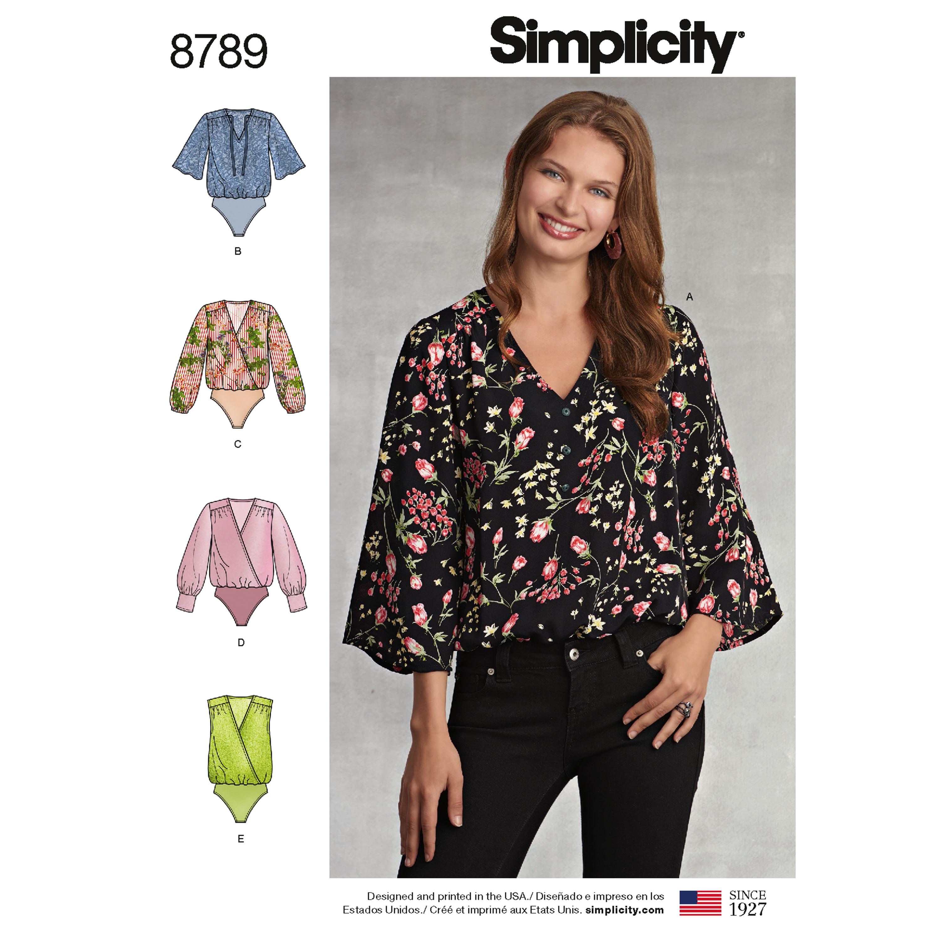 - Long Sleeve Cotton blouse  Simplicity Pattern Cat Silhouette