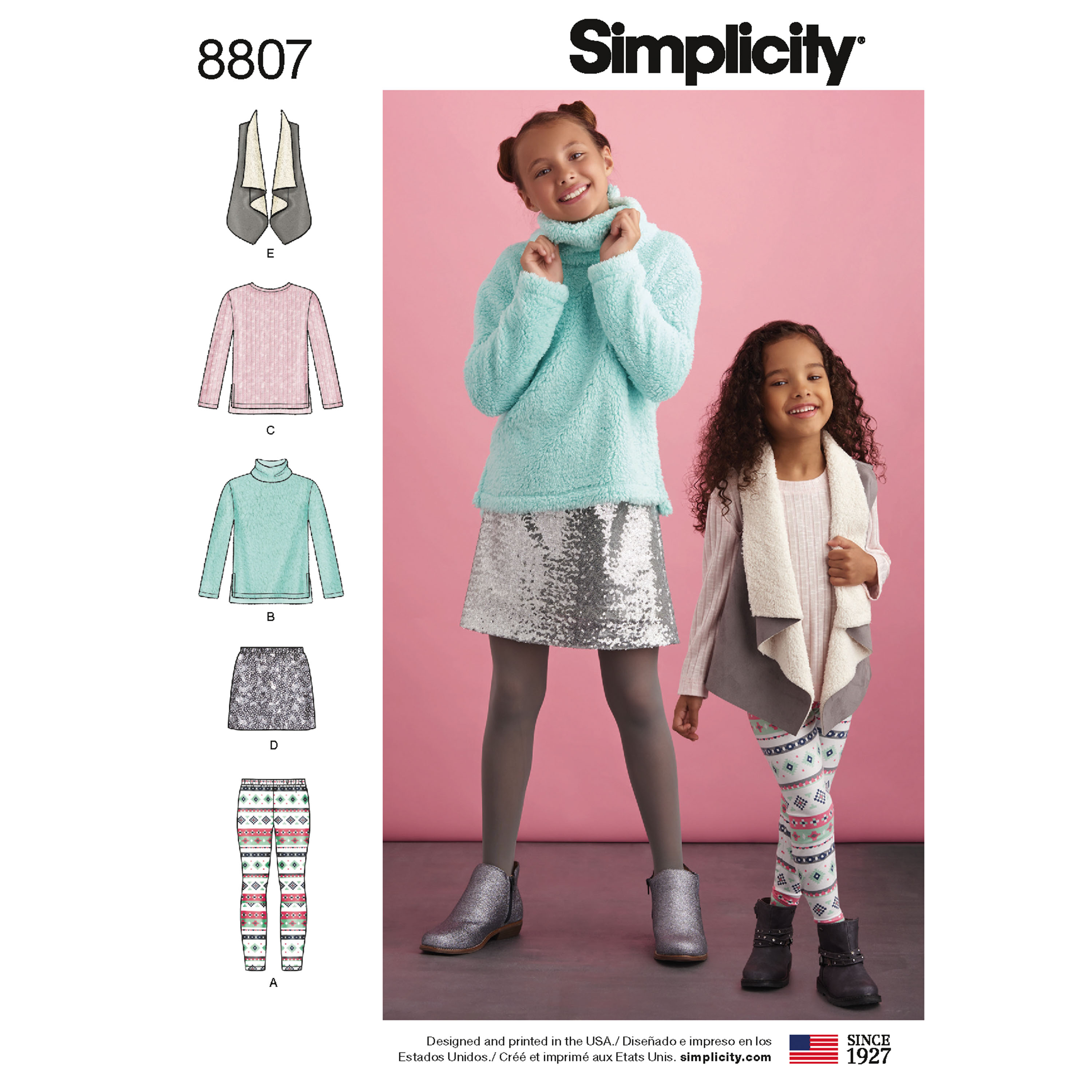 Simplicity 8807 Children's and Girls' Sportswear