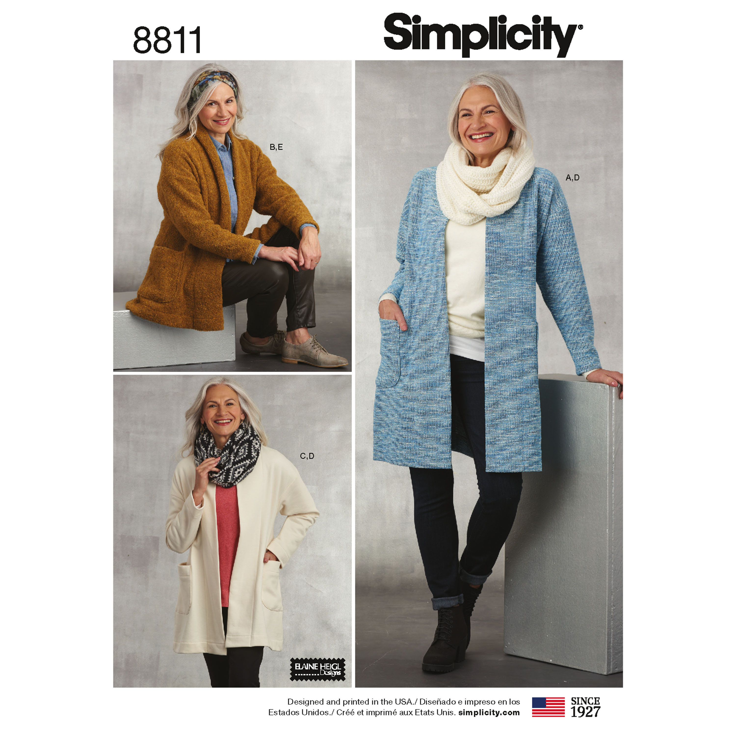 Simplicity 4782 Sewing Pattern Misses Loose Fitting Pullover Top Ponchos Scarf Toque Hat Outerwear Winter Wear  Fleece Size XS S M