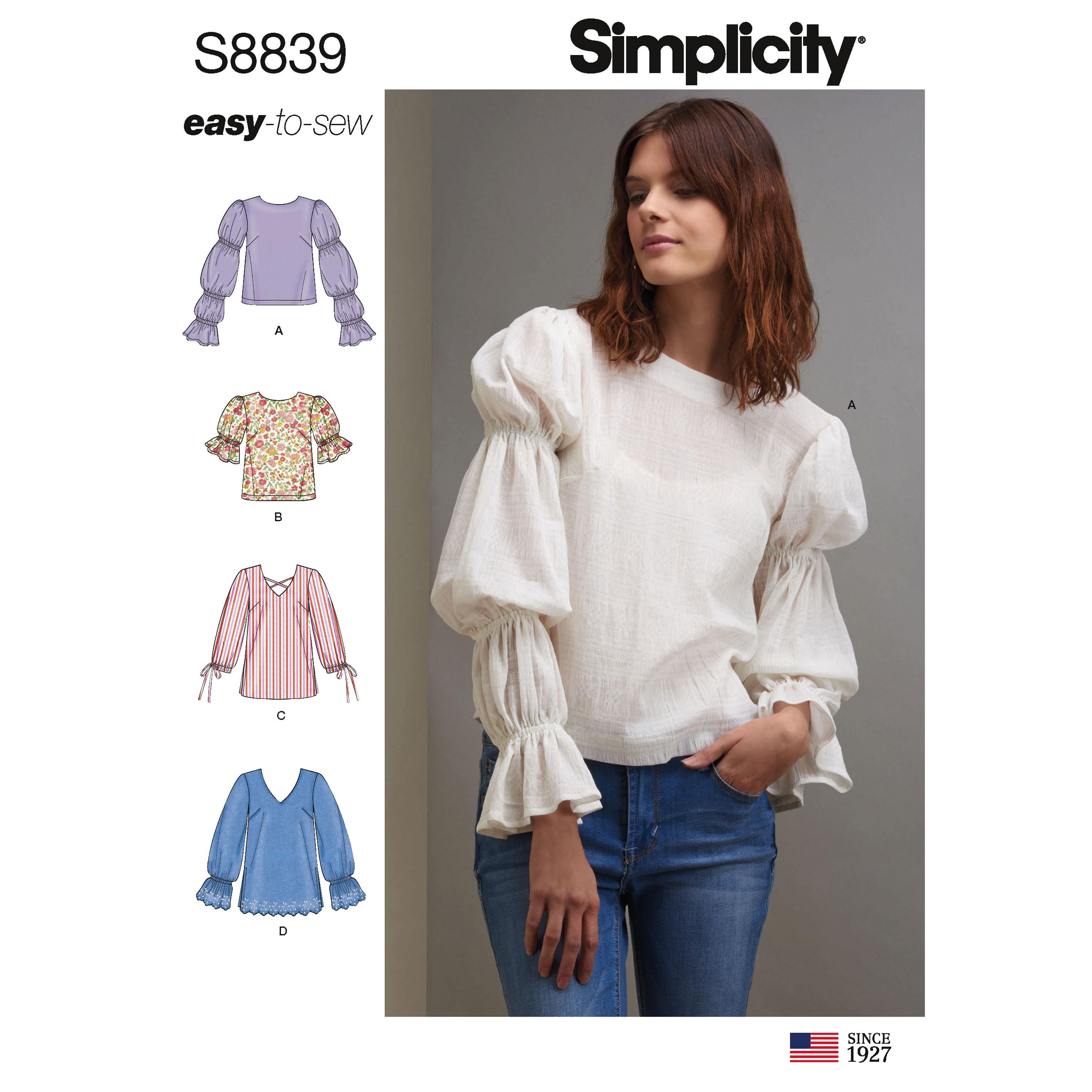 Simplicity 8839 Misses' Pullover Tunics and Tops