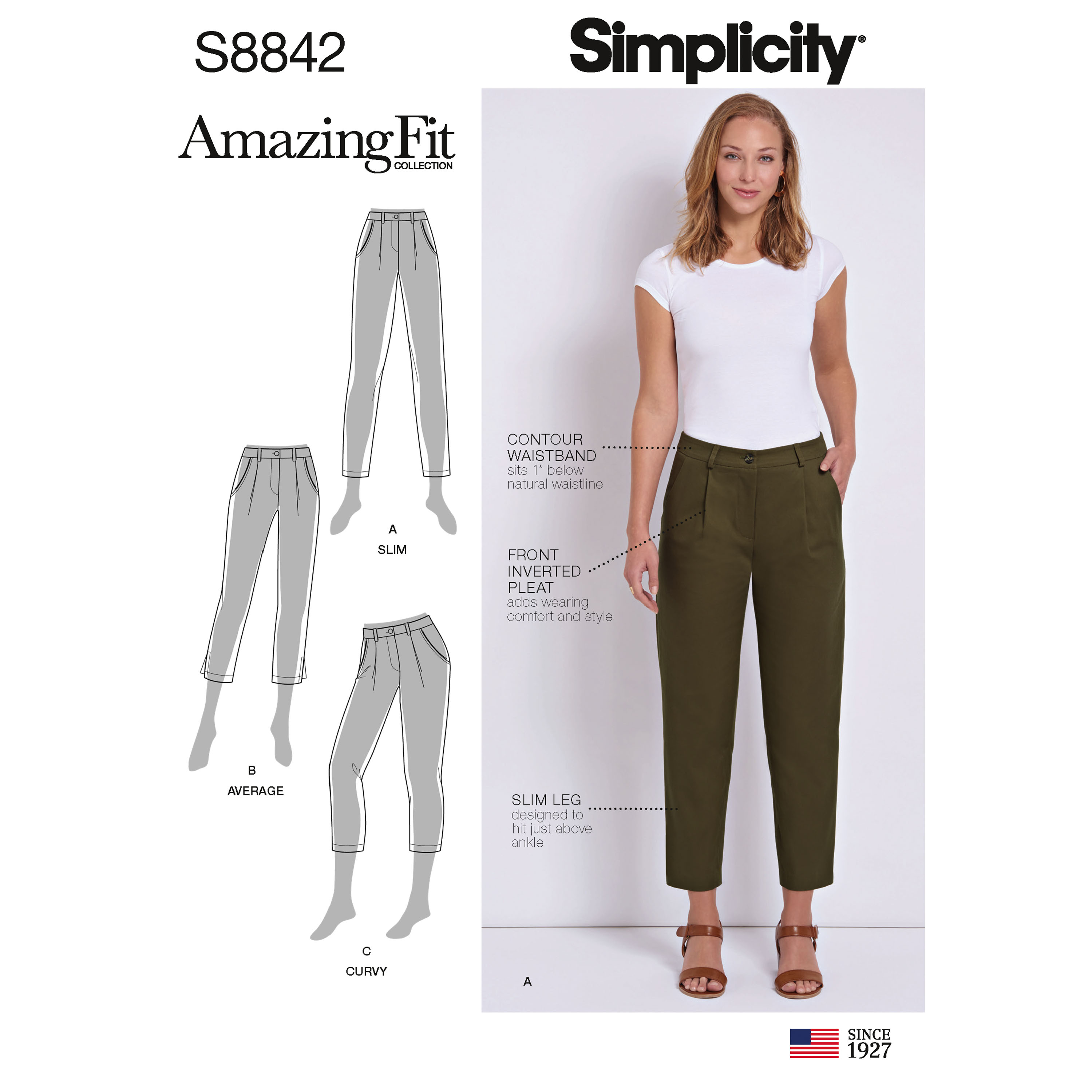 Simplicity 8842 Misses'/Miss Petite Amazing Fit Pants