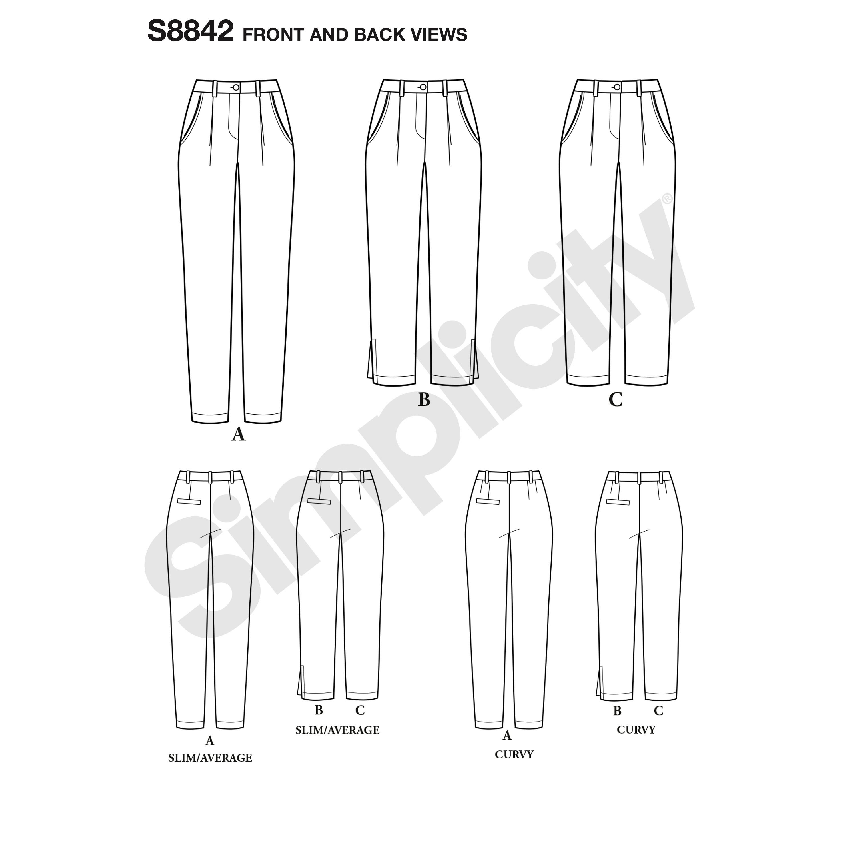 Help ! Made a pair of trousers from Simplicity pattern 6528 & my