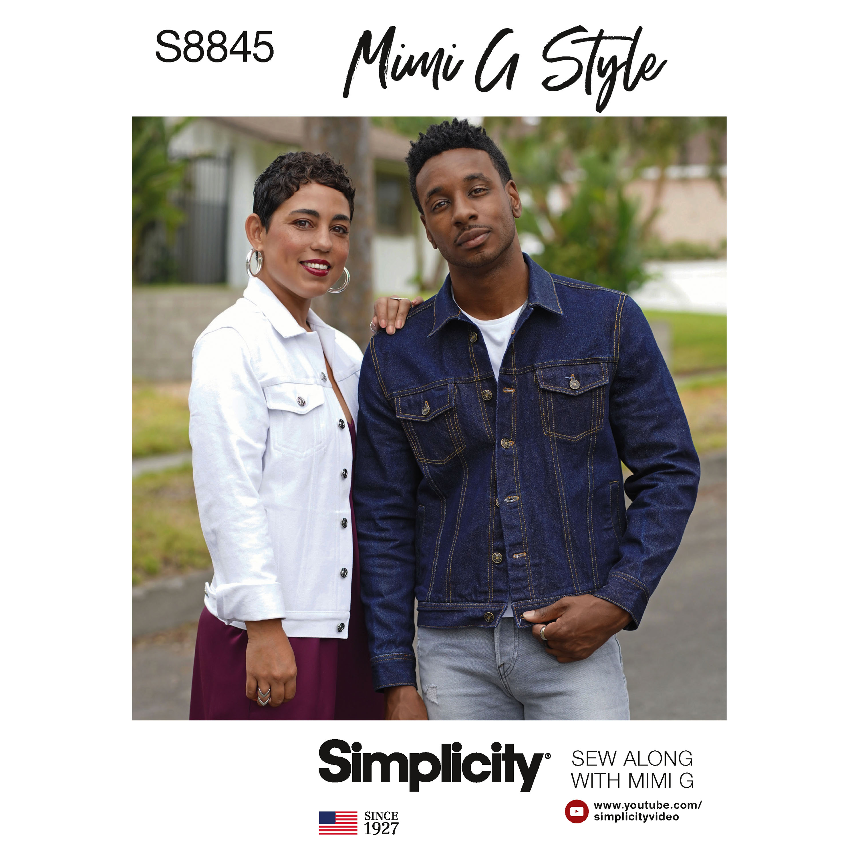 Simplicity 8845 Mimi G Misses', Men's and Teens' Jean Jacket