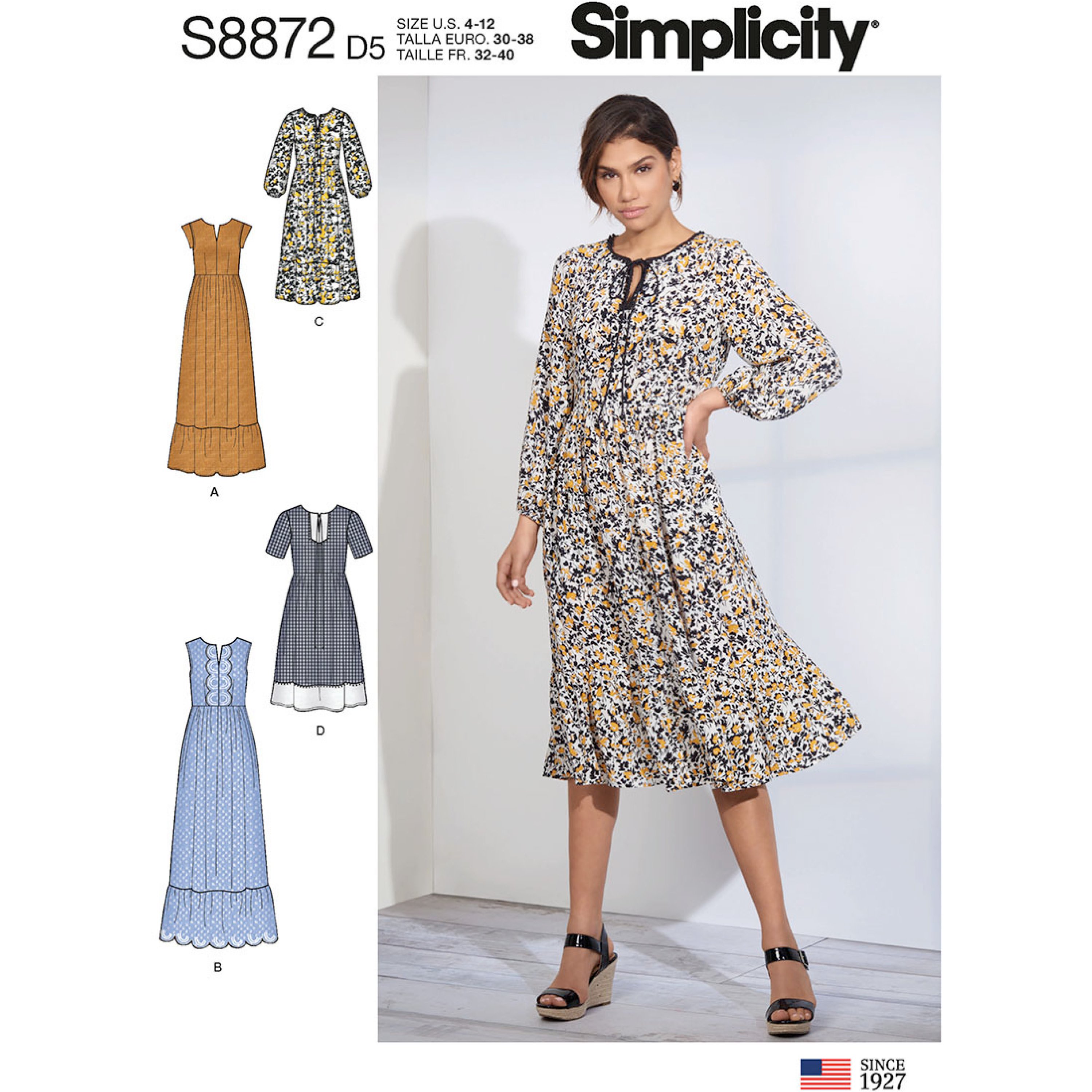 Simplicity 8872 Misses' Pullover Dress