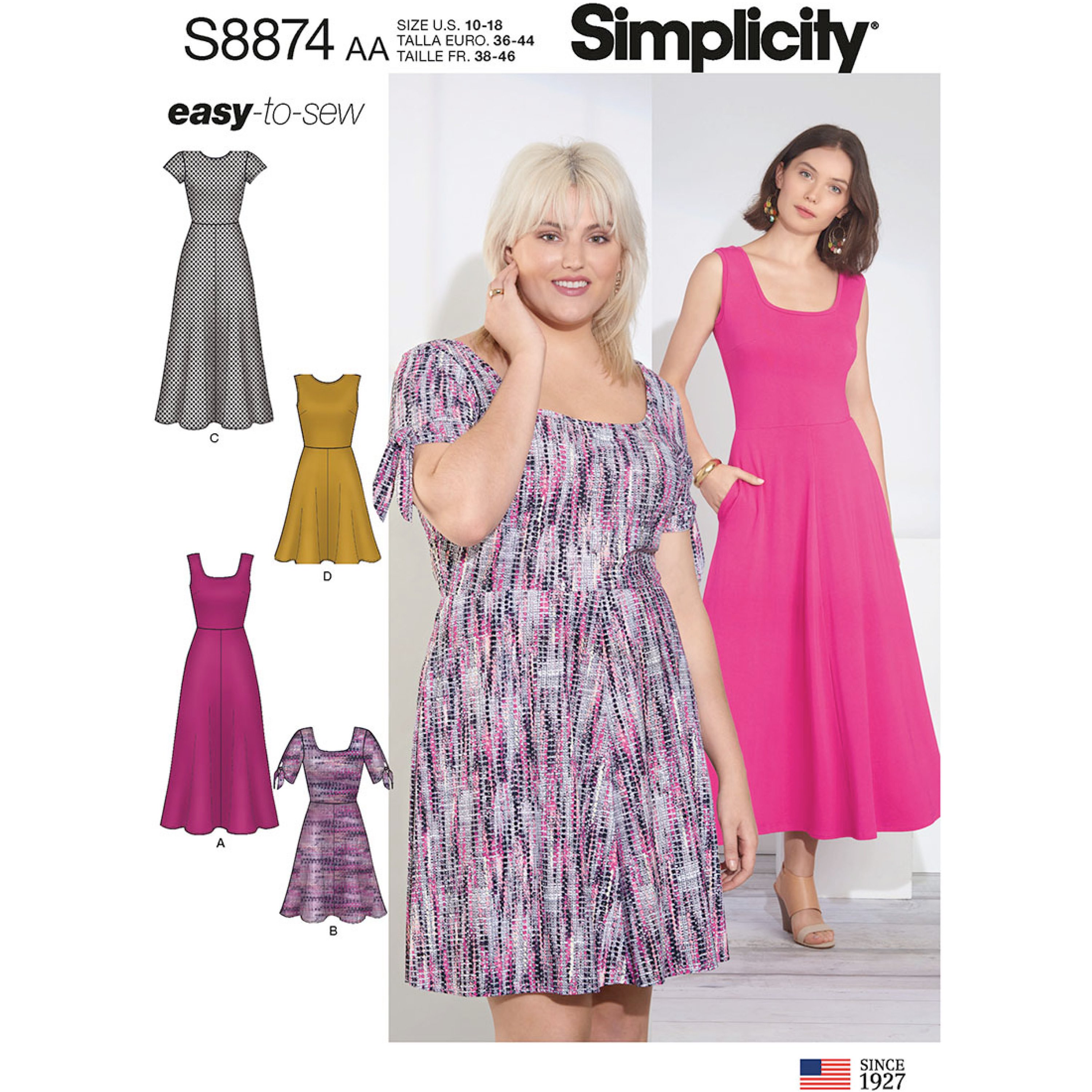 Simplicity 8874 Misses'/Women's Easy-to-Sew Knit Dress