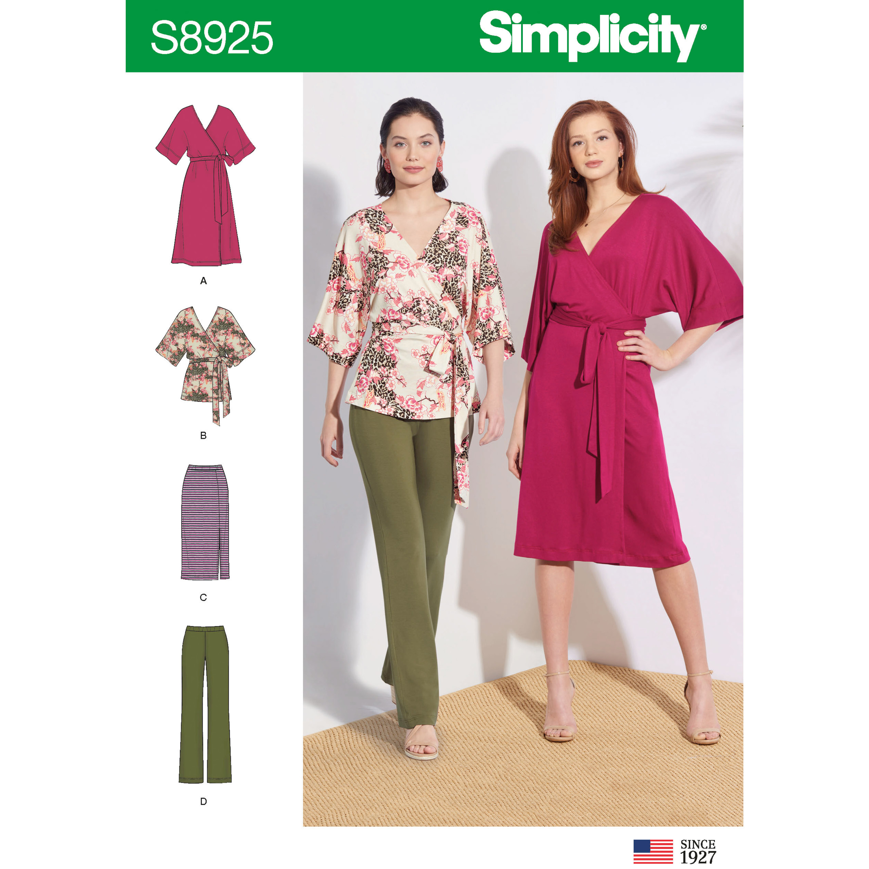 Simplicity Misses' Wrap Dress Sewing Pattern S9224 Size 6-8-10-12-14 