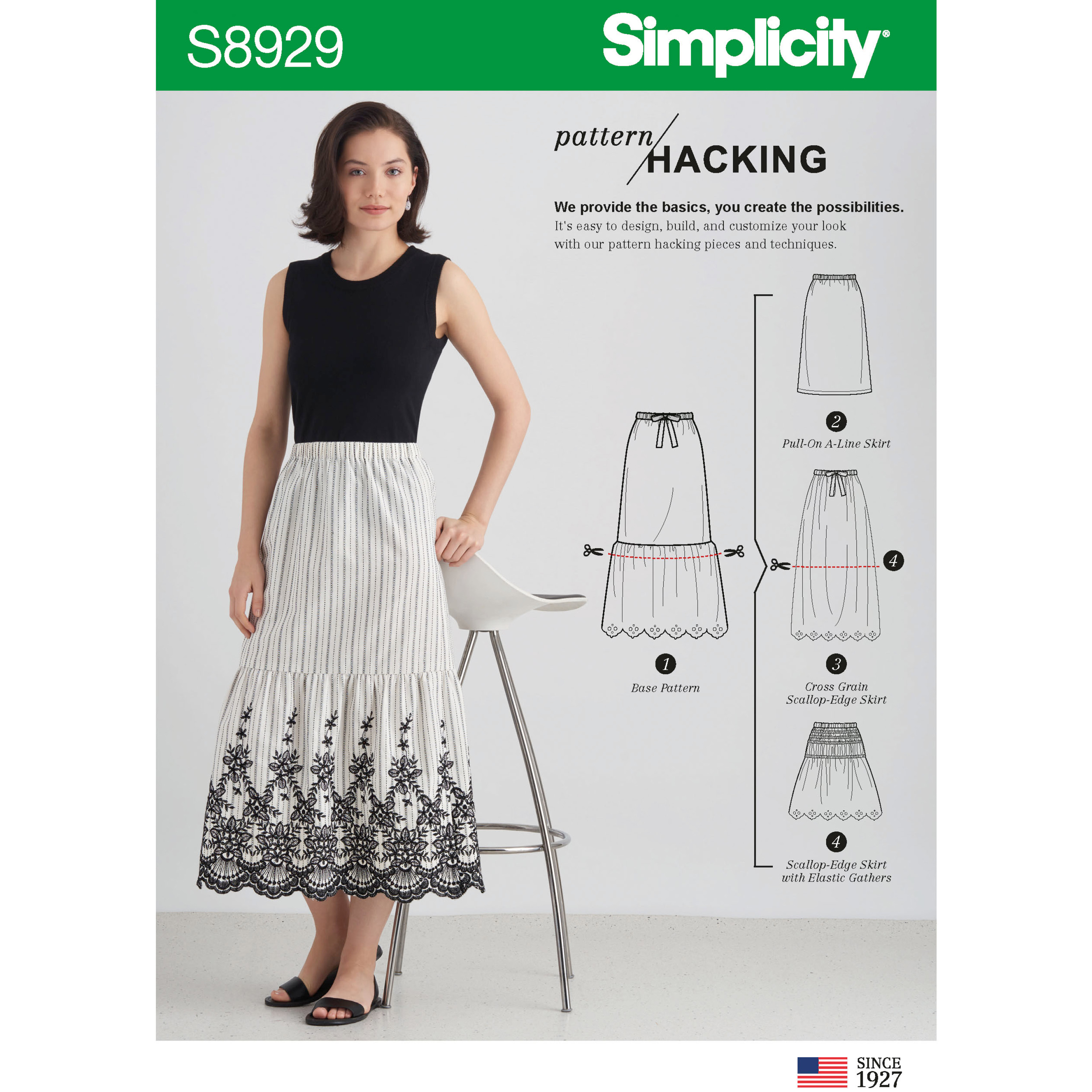 Simplicity 8929 Misses' Skirt with Options for Design Hacking