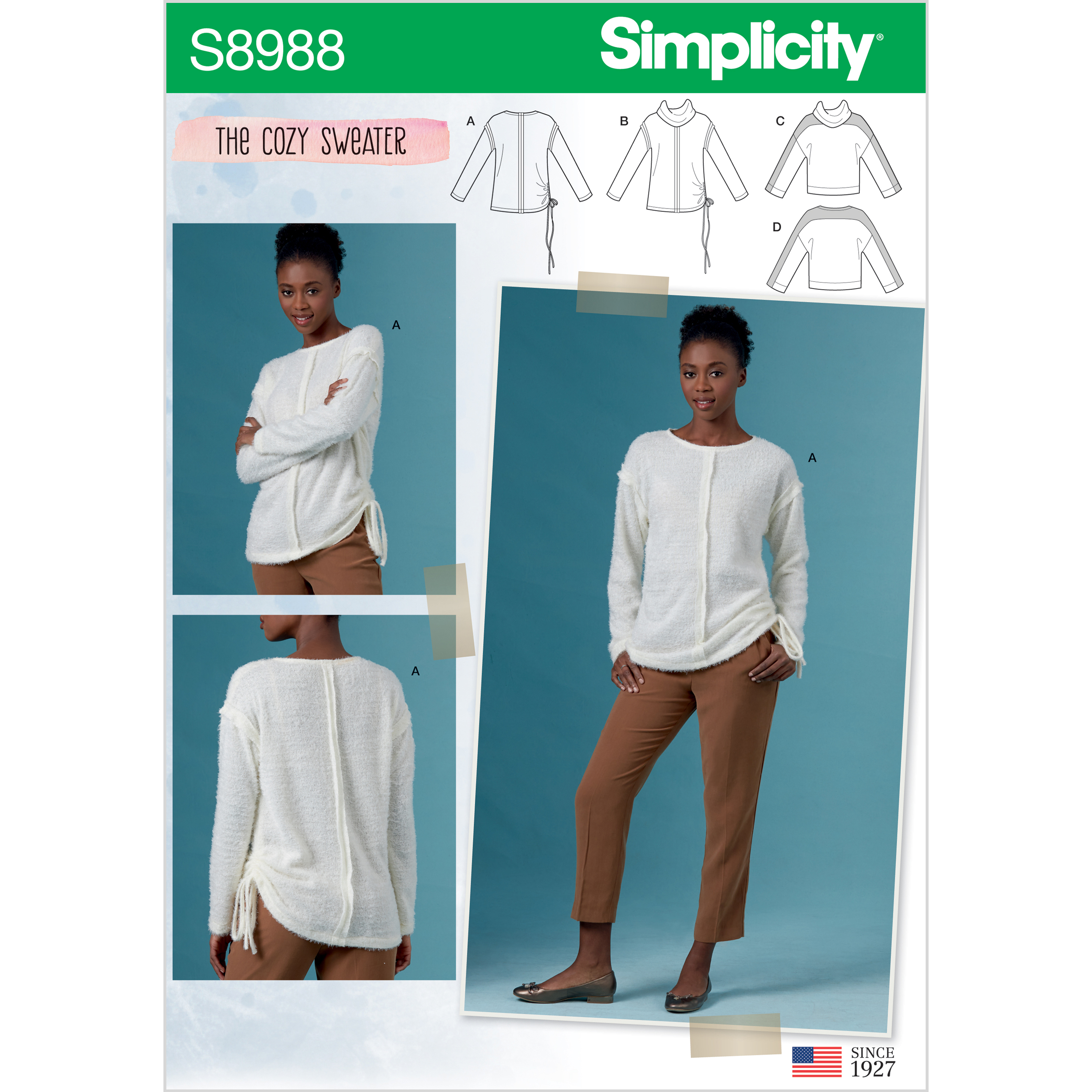 Simplicity 8988 Misses' Cozy Knit Tops