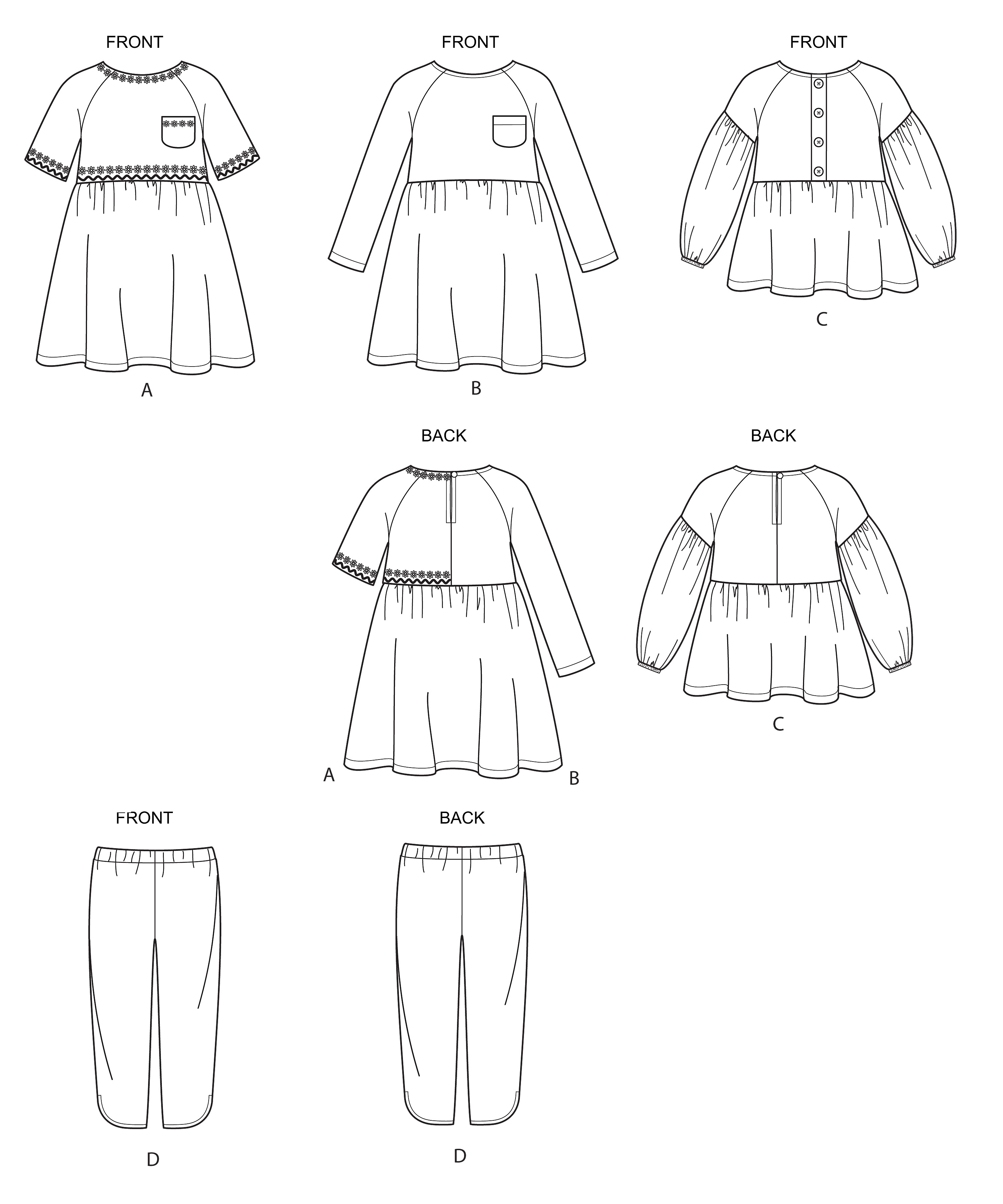 Simplicity Pattern S8998 Children's Easy-to-sew Sportswear Dress Top Pants  for sale online