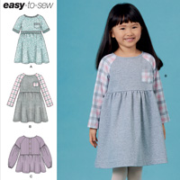 Simplicity 8998 Children's Easy-To-Sew Sportswear Dress, Top, Pants