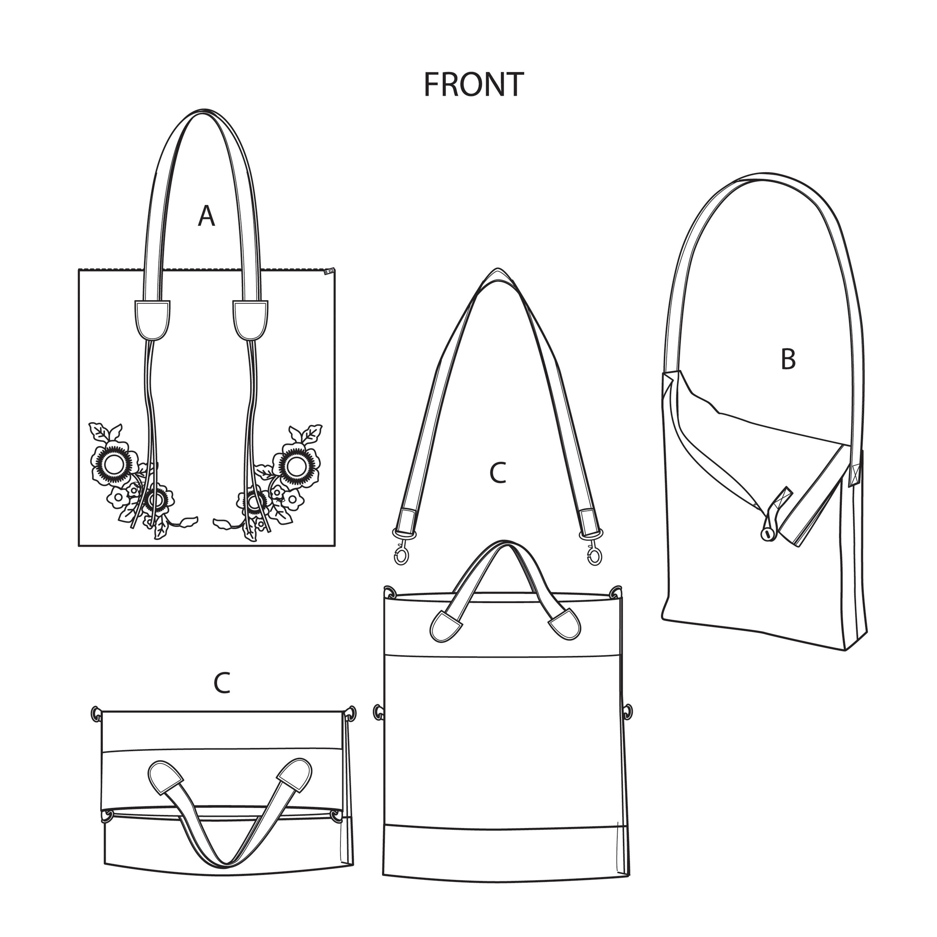 Simplicity 9029 Bags with Strap Variation