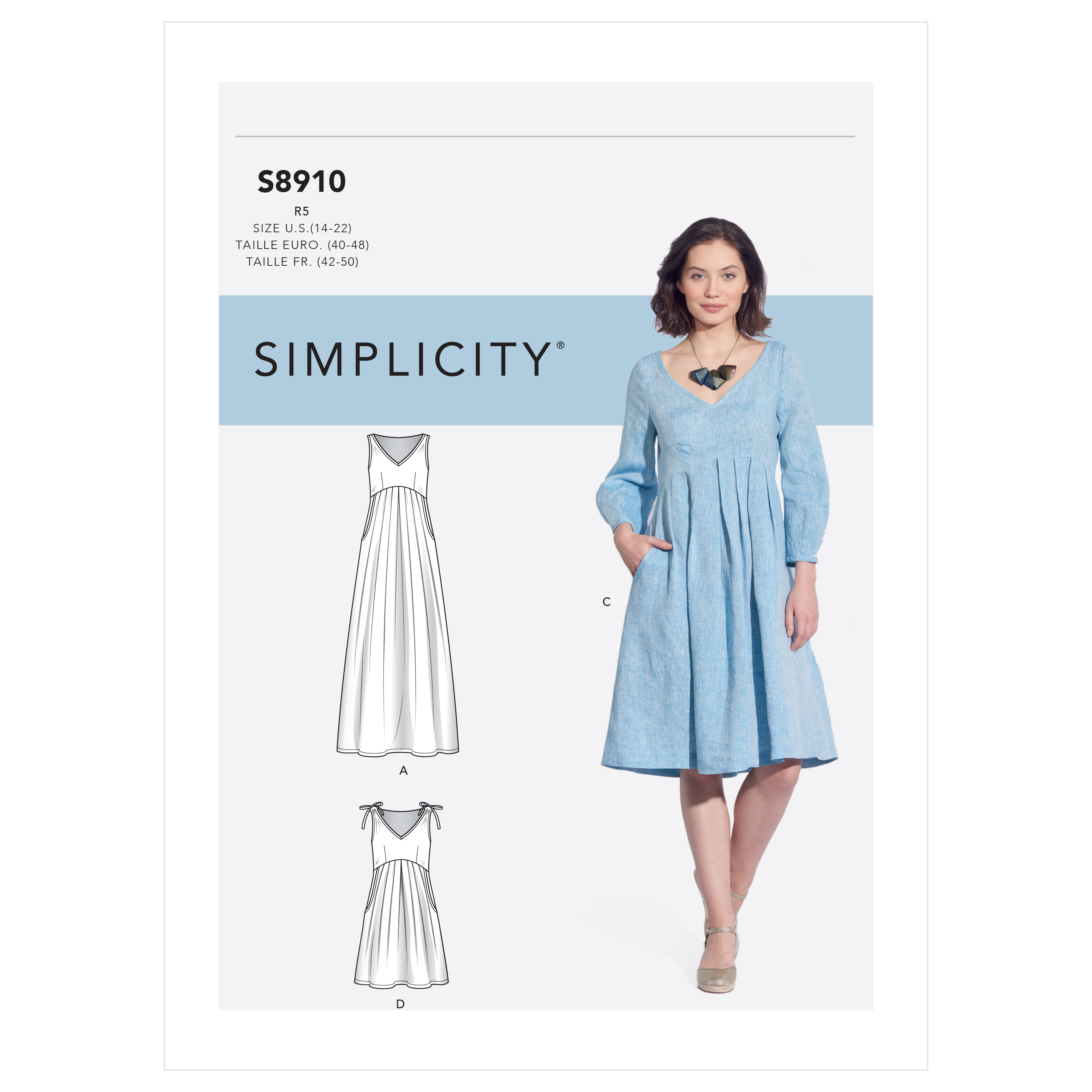 Simplicity 8910 Misses' Dress