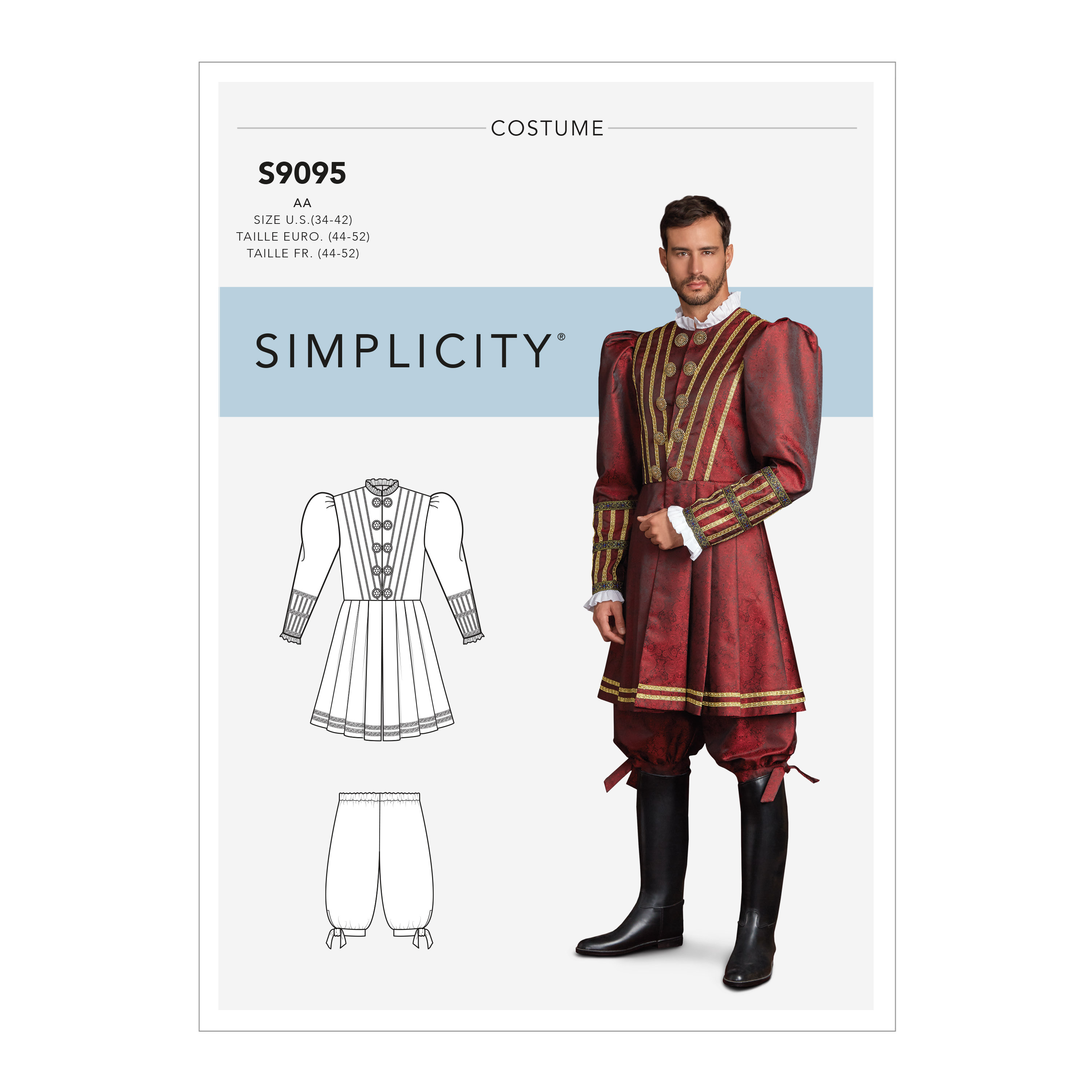 Simplicity Sewing Pattern 4059 da uomo rinascimentale Costume XS-XL 