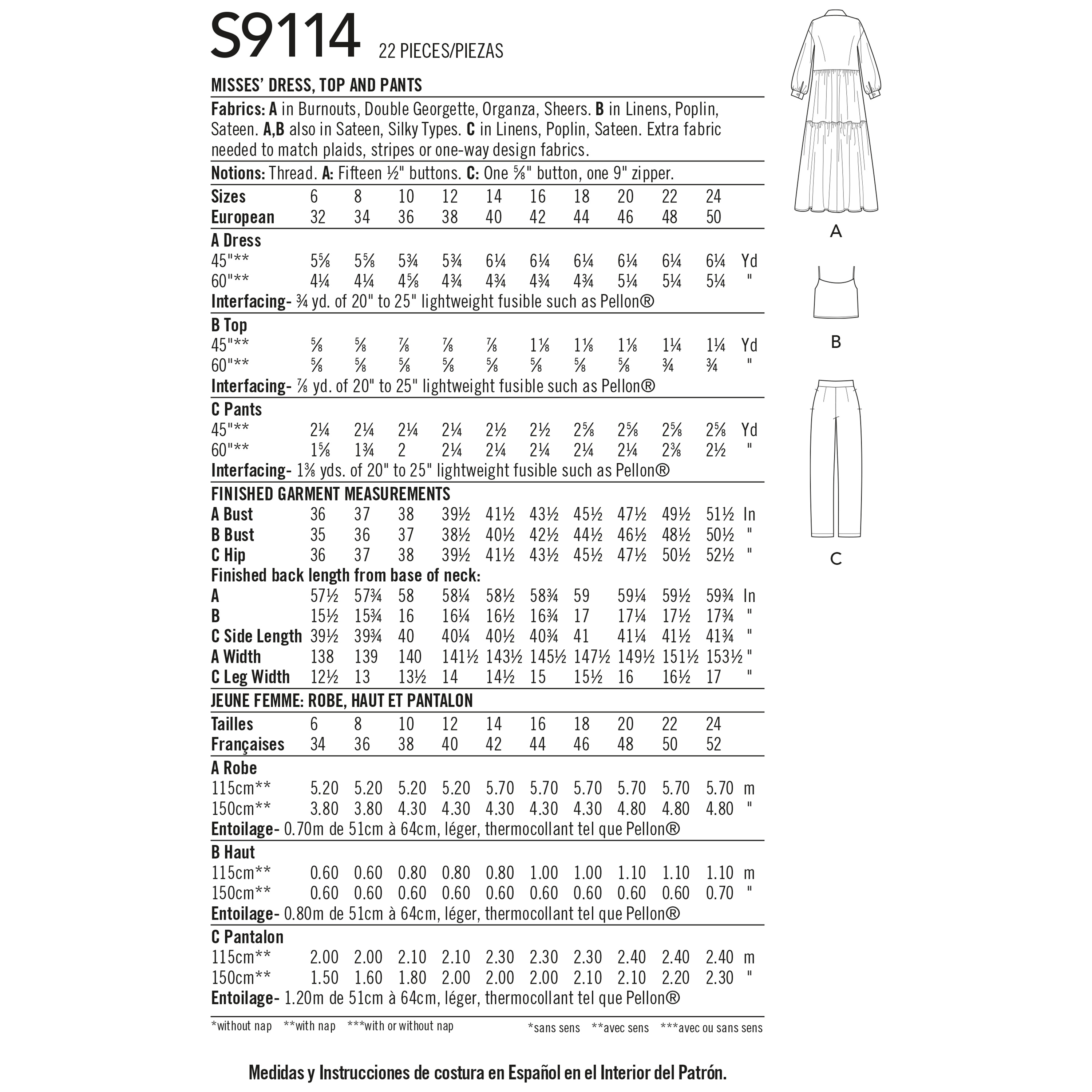 Simplicity Mimi G Style Pattern 9261/R11367 Misses' Dress in Two  Lengthsmisses Sz 6-14 or 16-24uncut F Folds 