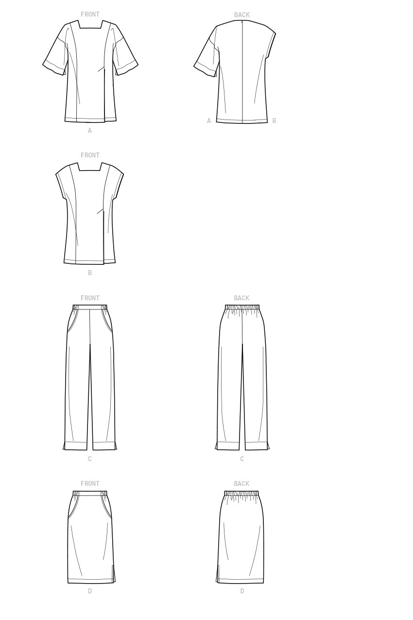 当店在庫してます! Simplicity 9115 Misses' Skirts, Pants & Tops With Sleeve 裁縫材料