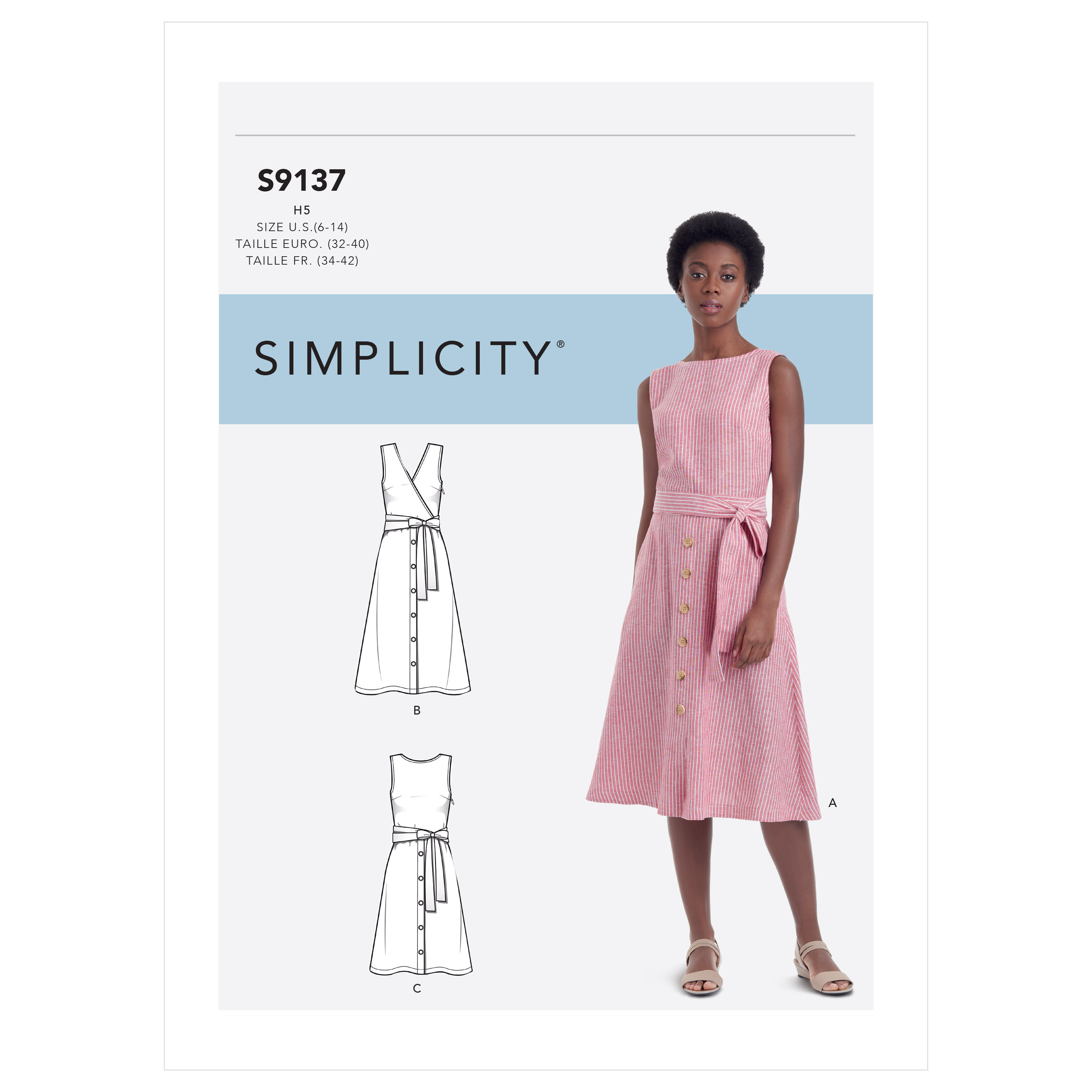 Simplicity 9137 Misses' Cross-Back Dress