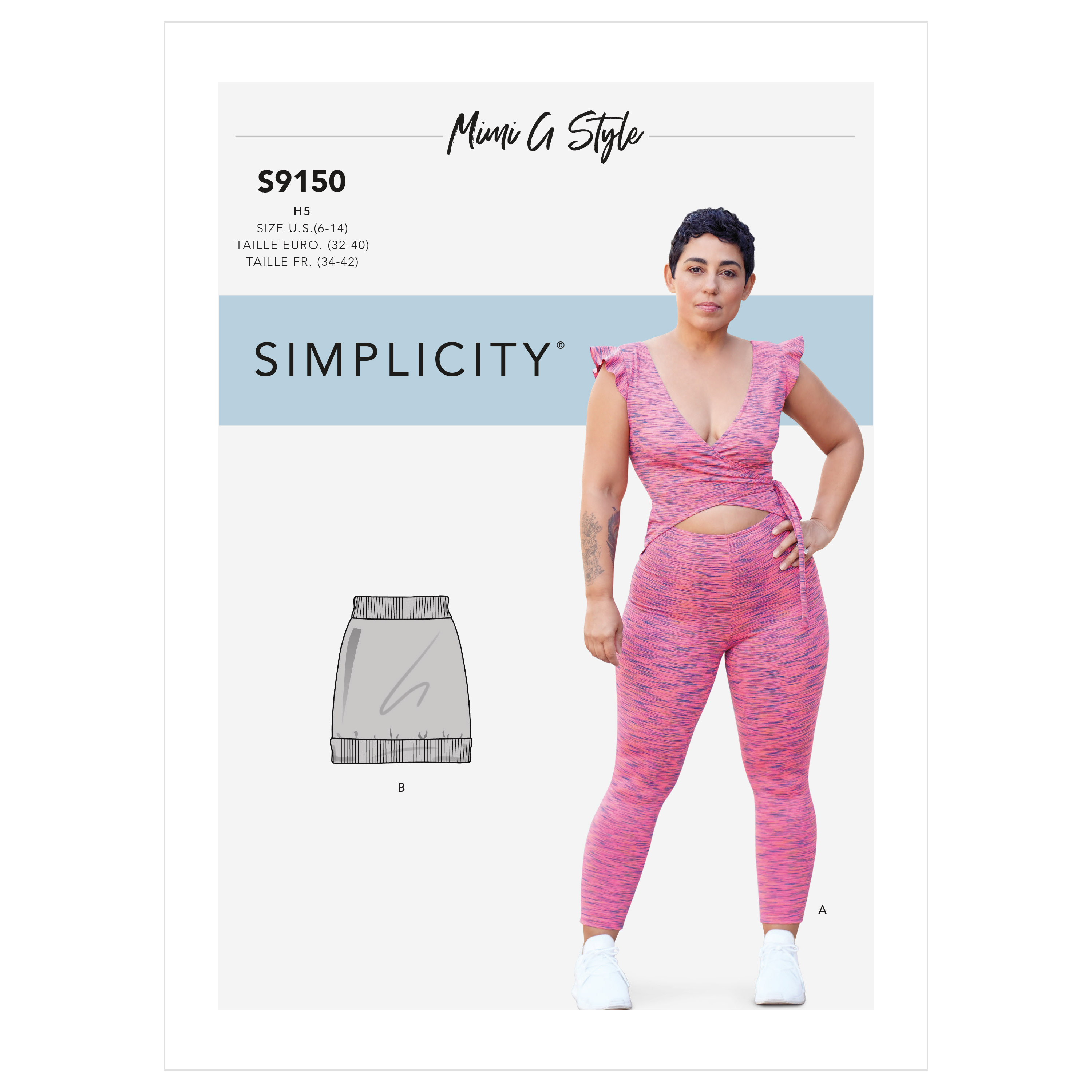Simplicity 9150 Misses' Bodysuit & Mini Skirt