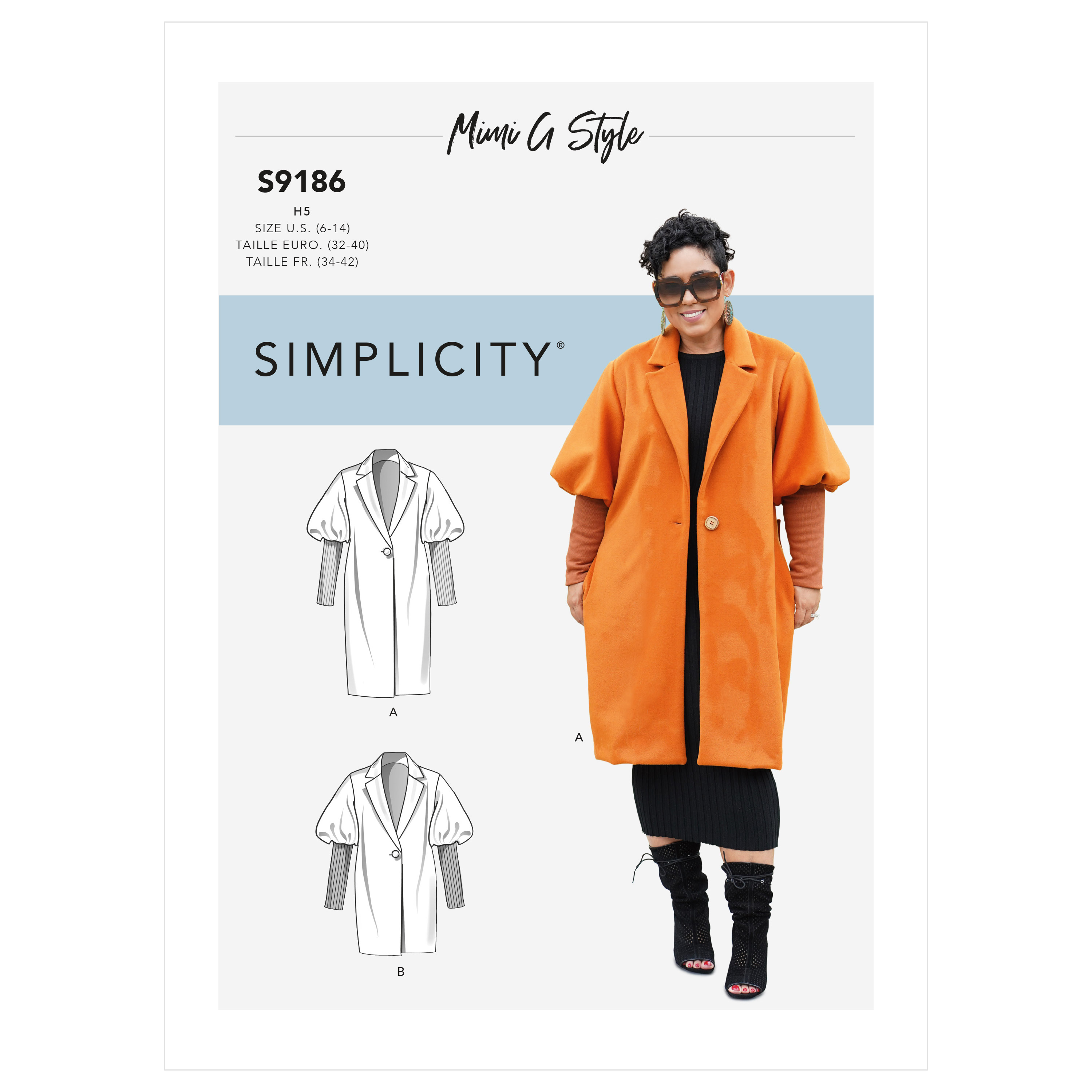Simplicity 9186 Misses' Coat & Jacket By Mimi G Style