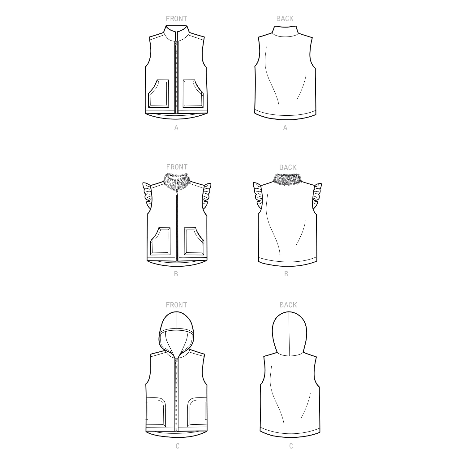 【激安大特価！】 Simplicity 9193 Children's Vest 裁縫材料