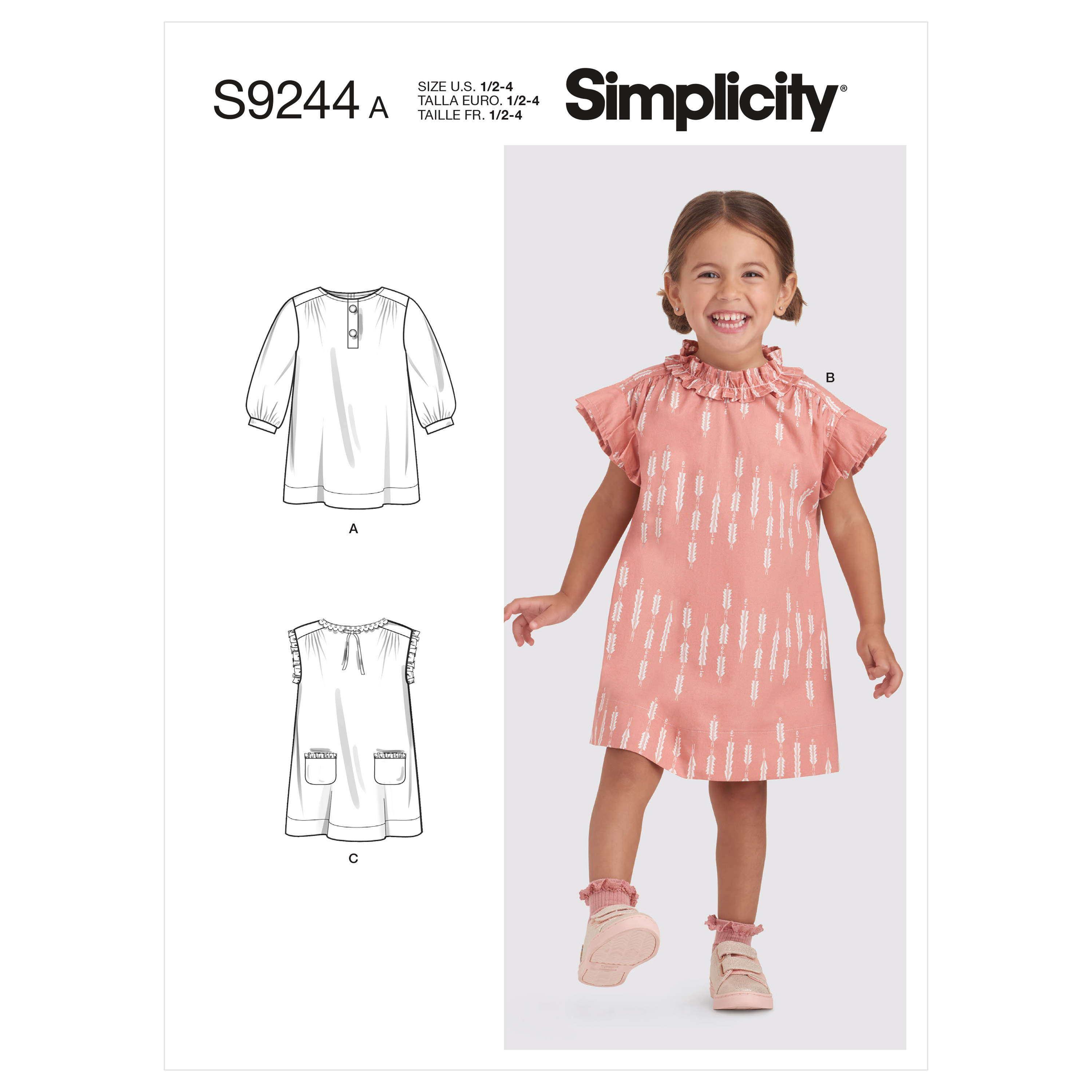 Simplicity 9244 Toddlers' Dresses