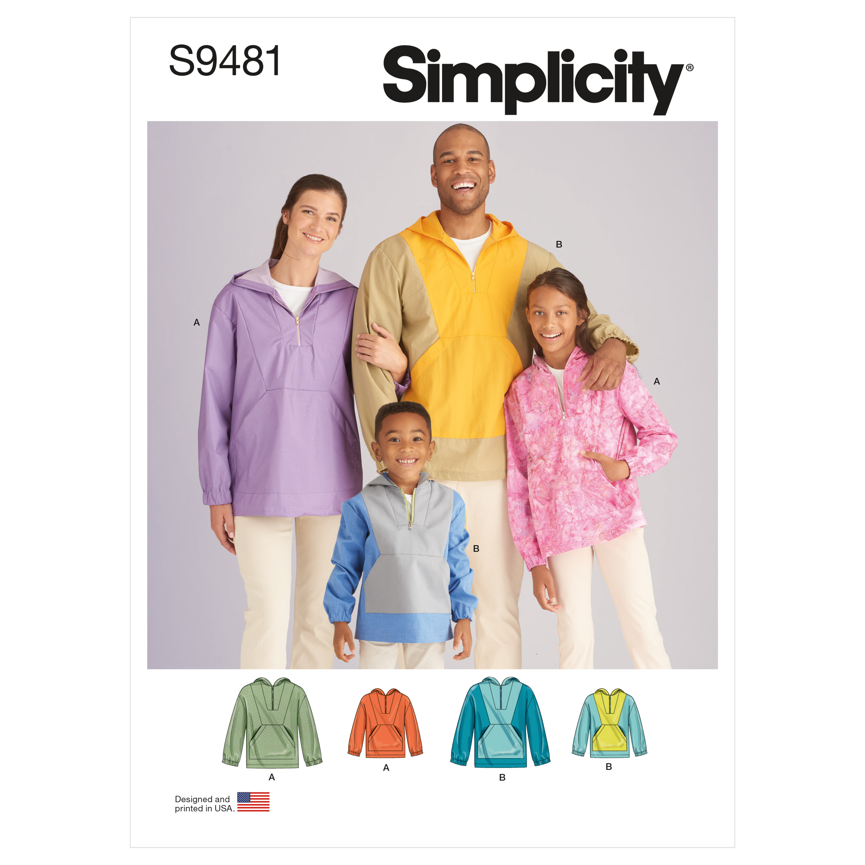 Simplicity 9481 Unisex Top Sized for Children, Teens, and Adults