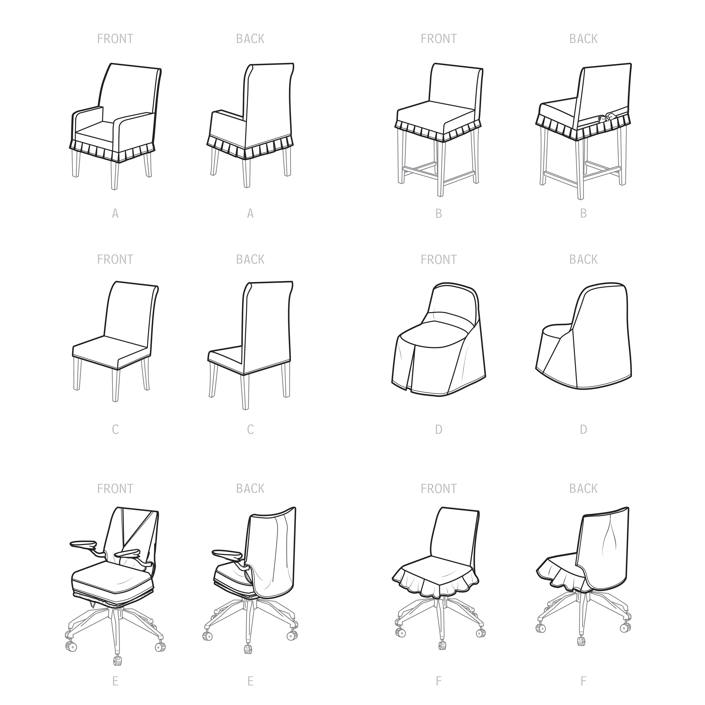 Office chair cover online sewing pattern