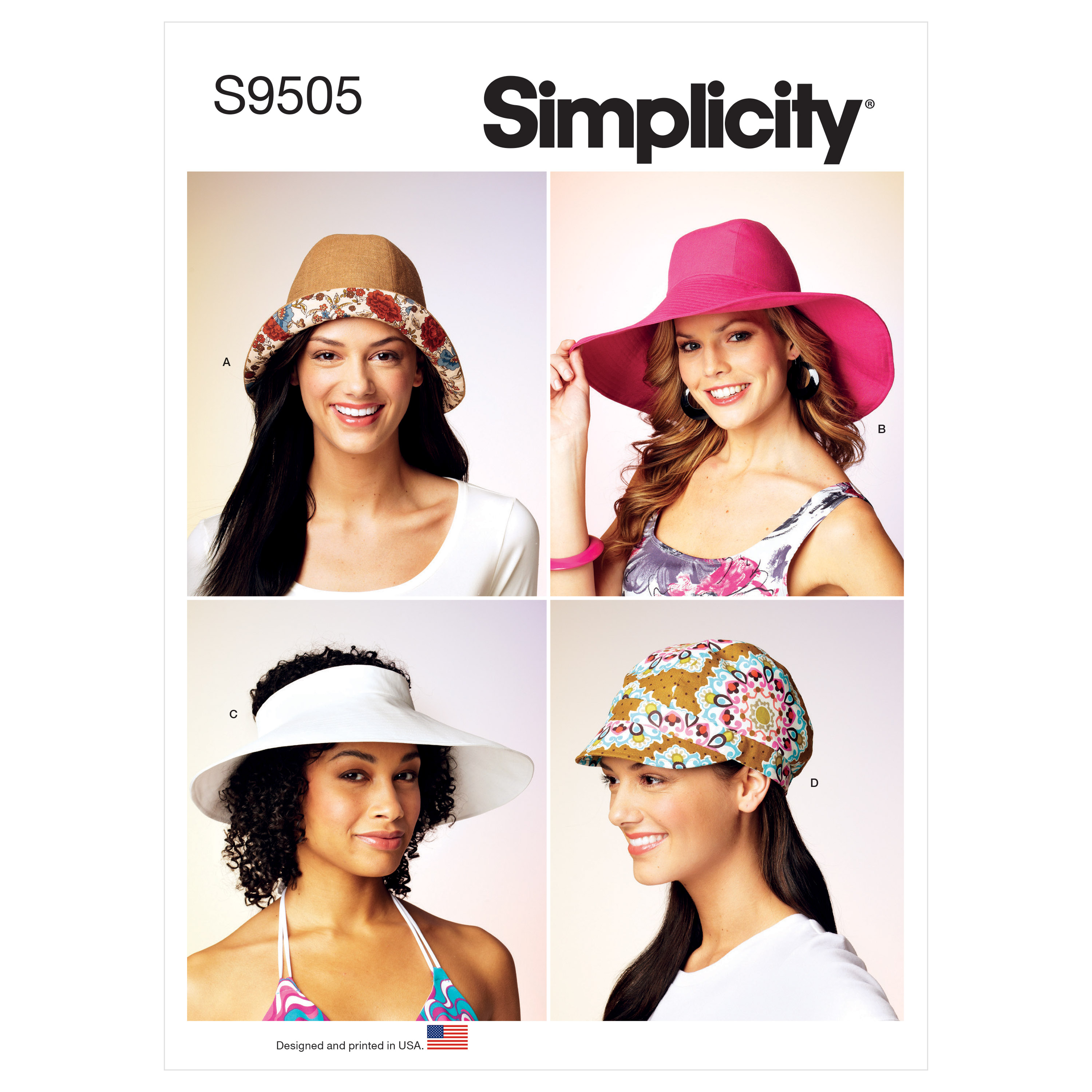 Simplicity 9505 Hats in Four Styles